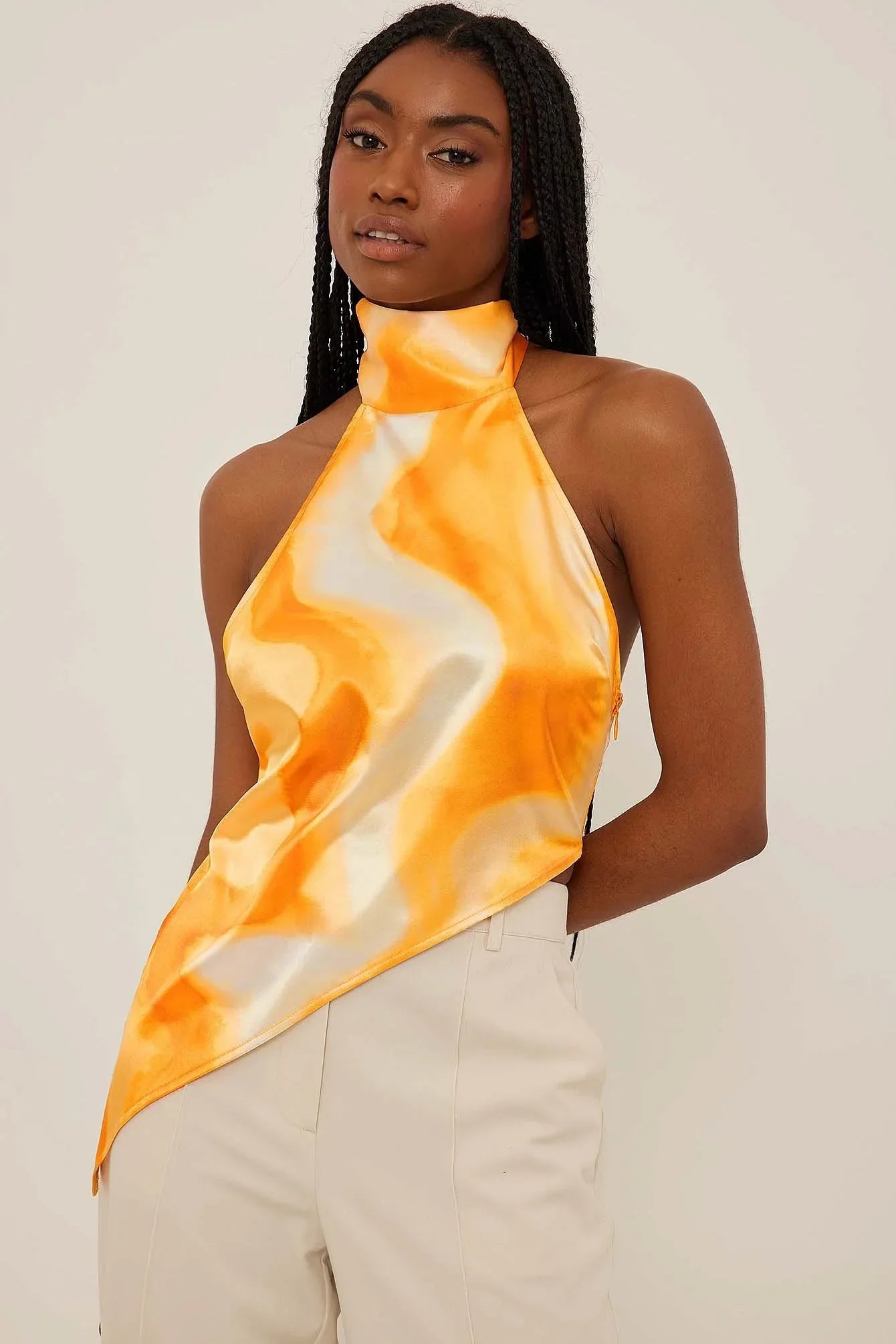 Halter top yellow sales