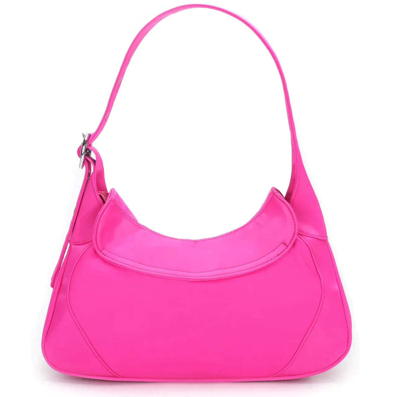 THE RECYCLED THEA SHOULDER BAG - BARBIECORE PINK  - VIA SILFEN | Only €69 | NOW AVAILABLE TO SHOP at IAMINHATELOVE