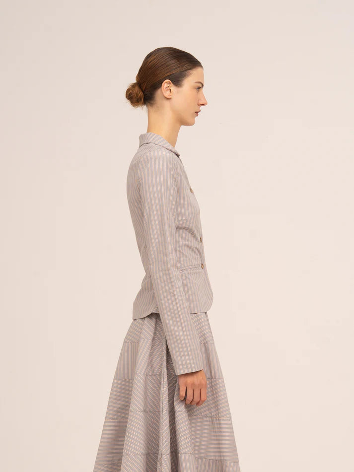 THE MIDNIGHT STRIPED GREY SHIRT  - VIA CARMEN SAYS | Only €75 | NOW AVAILABLE TO SHOP at IAMINHATELOVE 