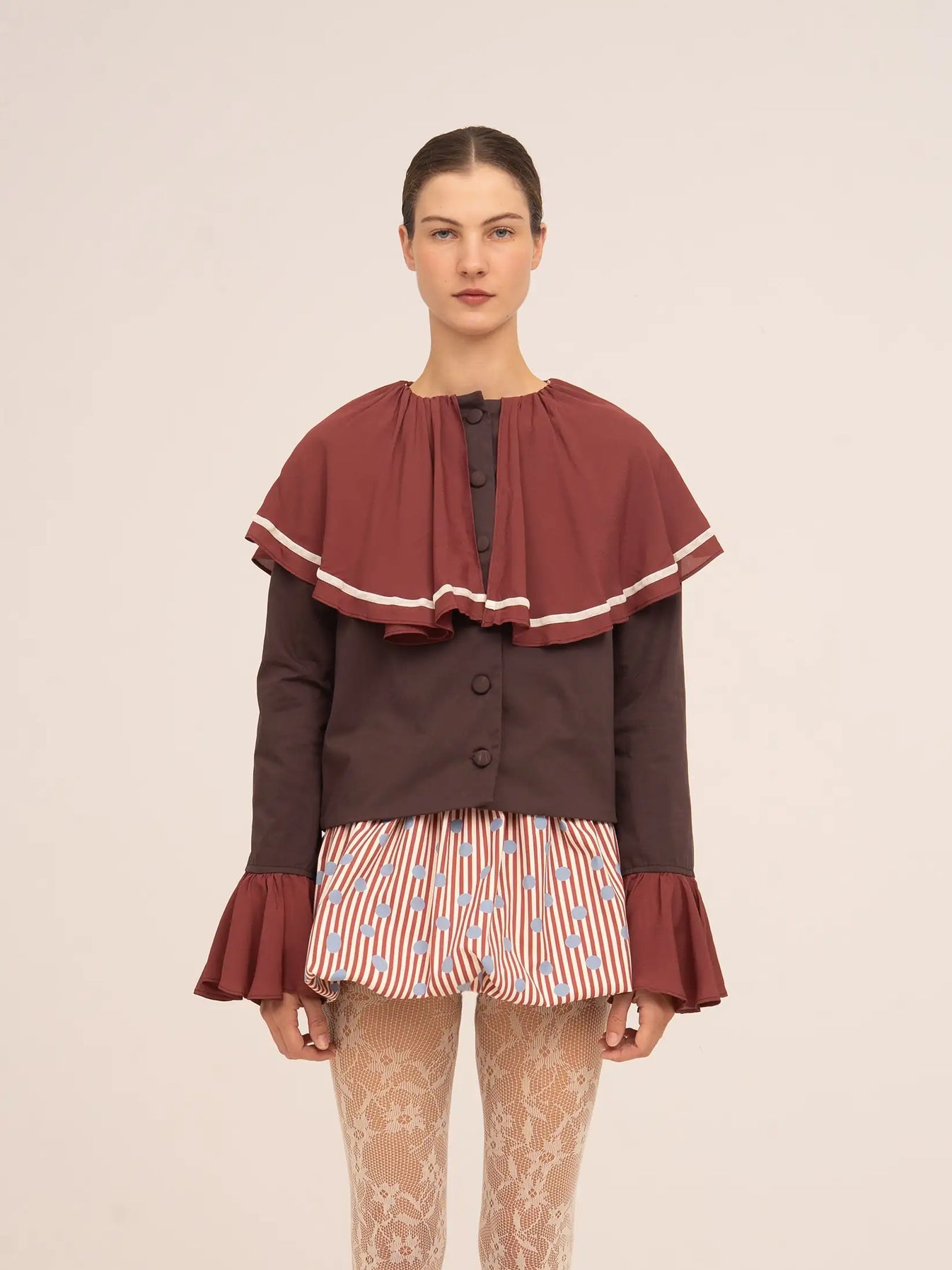 THE FROSTED BROWN CAPE JACKET  - VIA CARMEN SAYS | Only €105 | NOW AVAILABLE TO SHOP at IAMINHATELOVE 