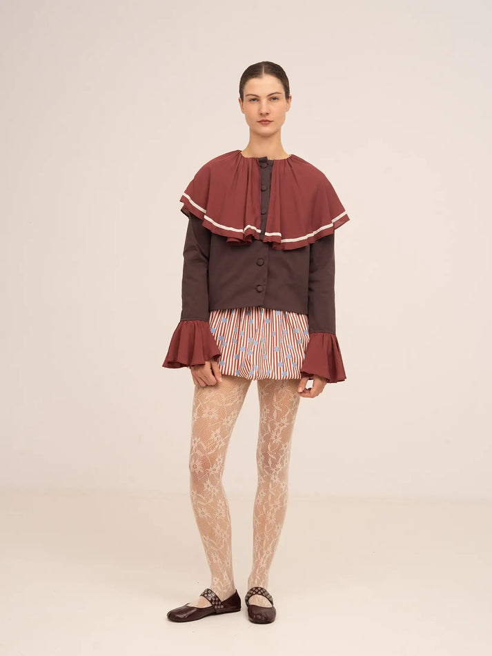 THE FROSTED BROWN CAPE JACKET  - VIA CARMEN SAYS | Only €105 | NOW AVAILABLE TO SHOP at IAMINHATELOVE 