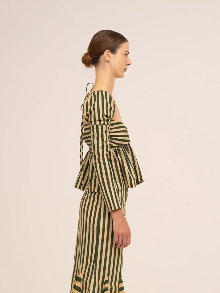 THE GARLAND GREEN STRIPED TOP  - VIA CARMEN SAYS | Only €71 | NOW AVAILABLE TO SHOP at IAMINHATELOVE 
