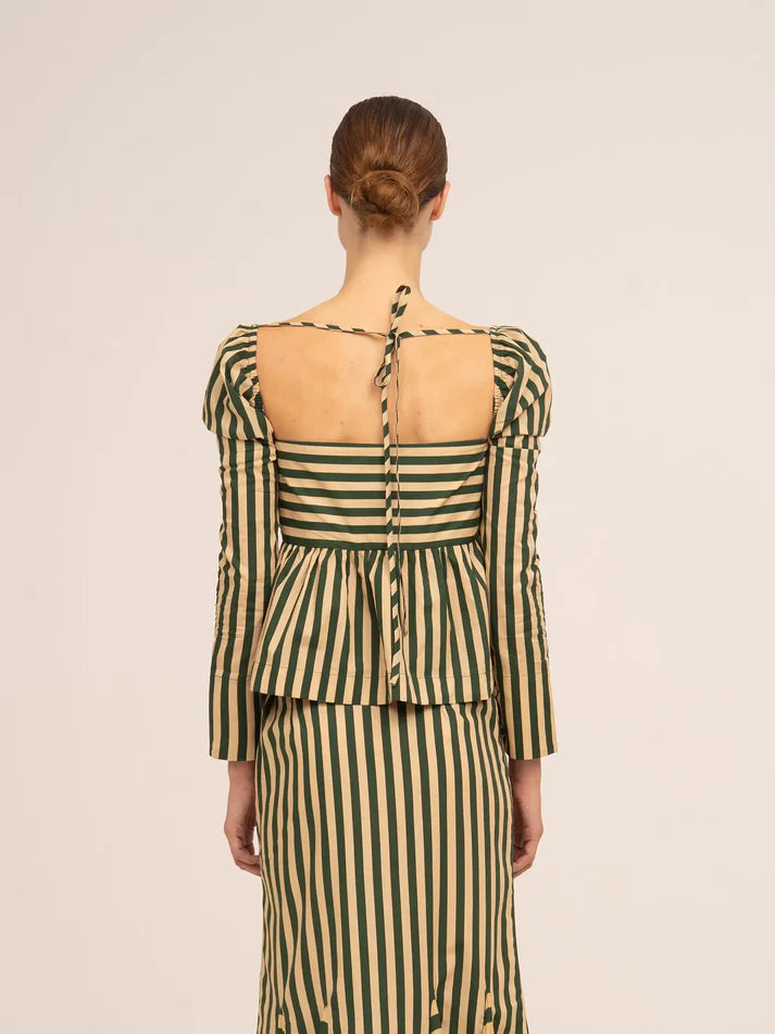 THE GARLAND GREEN STRIPED TOP  - VIA CARMEN SAYS | Only €71 | NOW AVAILABLE TO SHOP at IAMINHATELOVE 