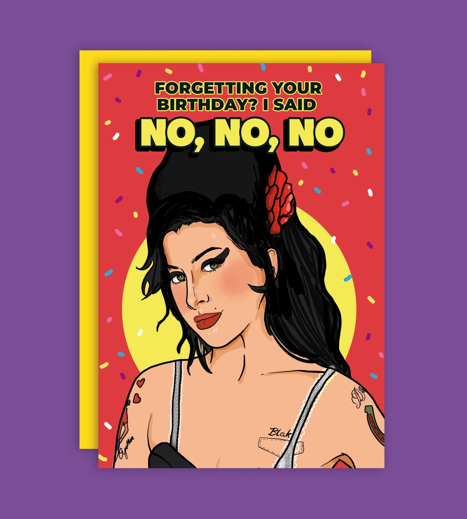 THE FORGETTING YOUR BDAY? NO, NO, NO! GREETING CARD  - VIA IAMINHATELOVE | Only €4 | NOW AVAILABLE TO SHOP at IAMINHATELOVE 