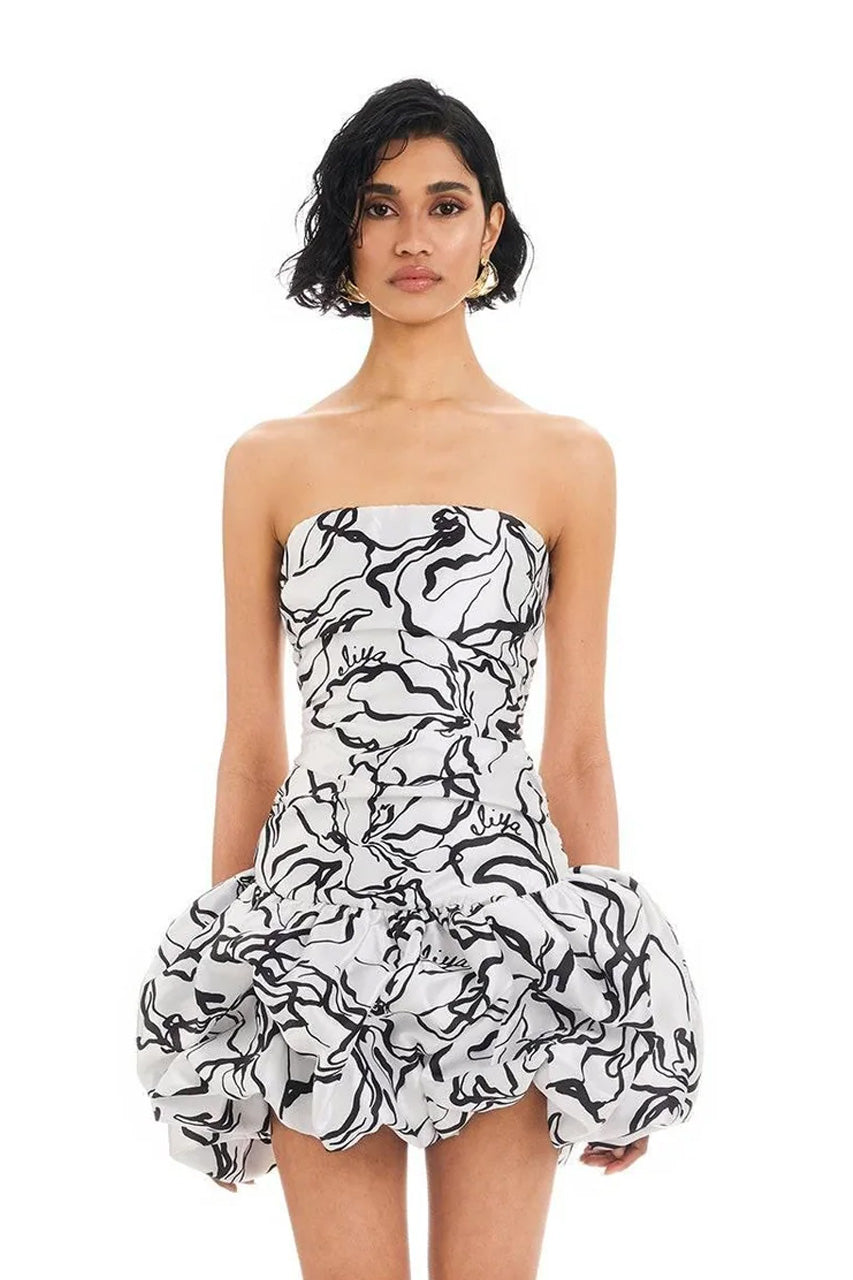 THE INKBLOT BLOOM MINI BUBBLE DRESS  - VIA CURATED BY | Only €99 | NOW AVAILABLE TO SHOP at IAMINHATELOVE 