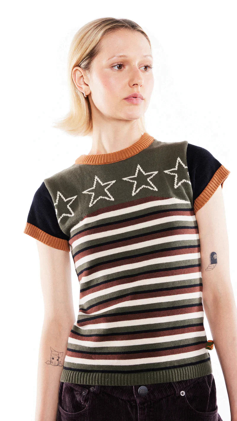 ASTRO KNITTED CROPPED BABY TEE  - VIA BASIC PLEASURE MODE | Only €41 | NOW AVAILABLE TO SHOP at IAMINHATELOVE