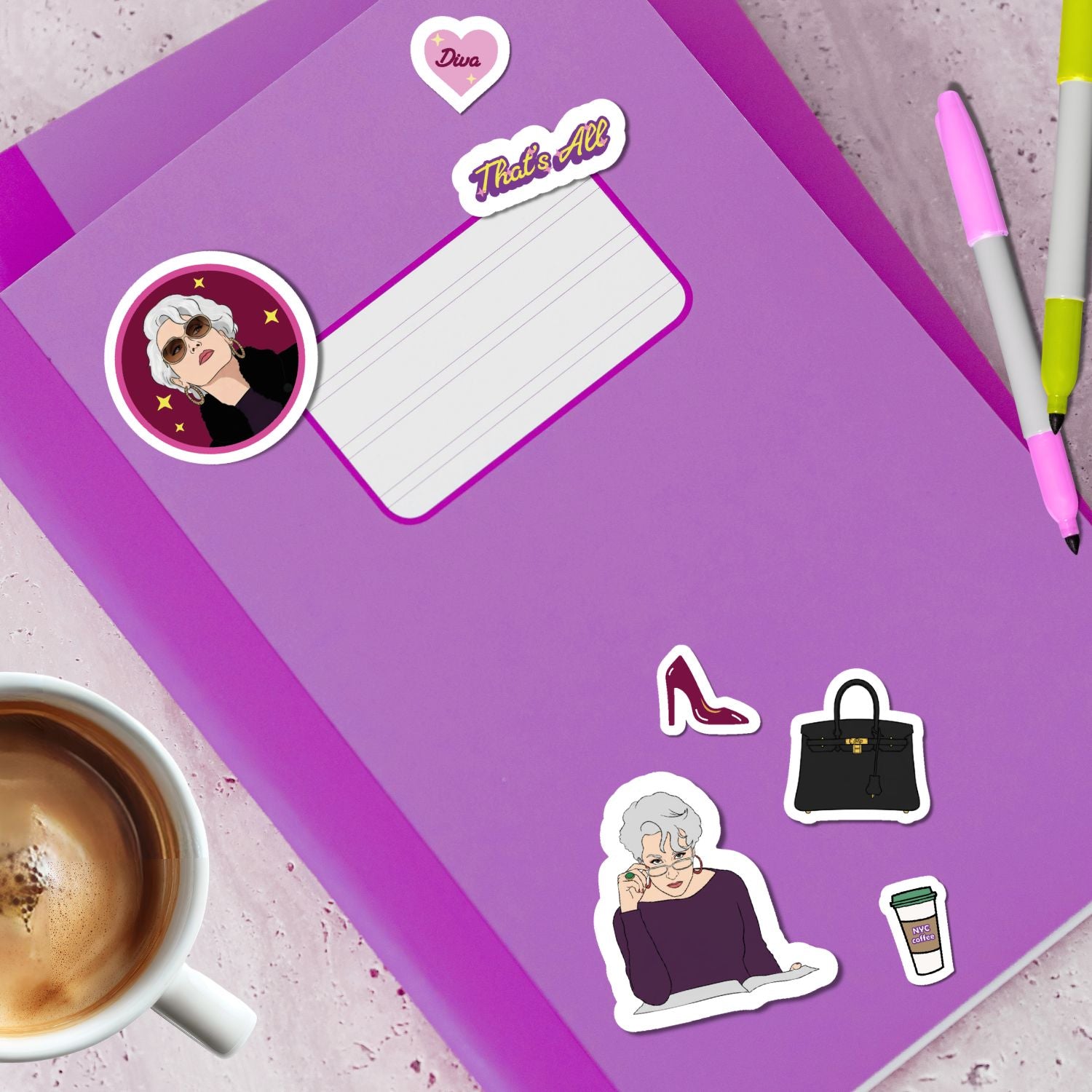 THE D WEARS FASHUN! STICKER SHEET  - VIA IAMINHATELOVE | Only €6 | NOW AVAILABLE TO SHOP at IAMINHATELOVE 
