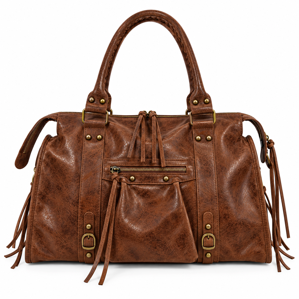 THE ROXY CITY LEATHER BAG - COGNAC  - VIA CURATED BY | Only €135 | NOW AVAILABLE TO SHOP at IAMINHATELOVE 