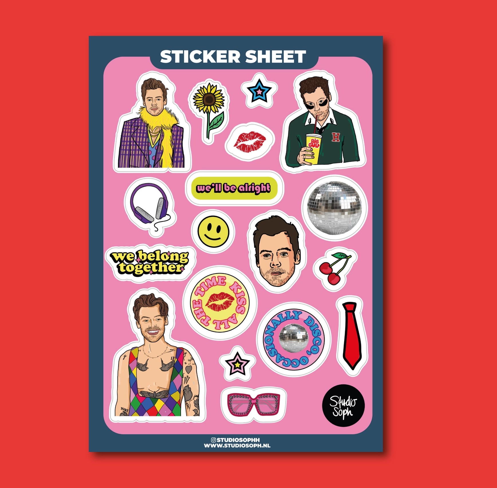 THE HARRY, KISS + DISCO STICKER SHEET  - VIA IAMINHATELOVE | Only €6 | NOW AVAILABLE TO SHOP at IAMINHATELOVE 