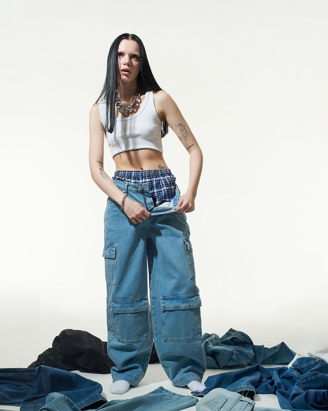 BALLOON DENIM - LIGHT BLUE  - VIA THE RAGGED PRIEST | Only €75 | NOW AVAILABLE TO SHOP at IAMINHATELOVE