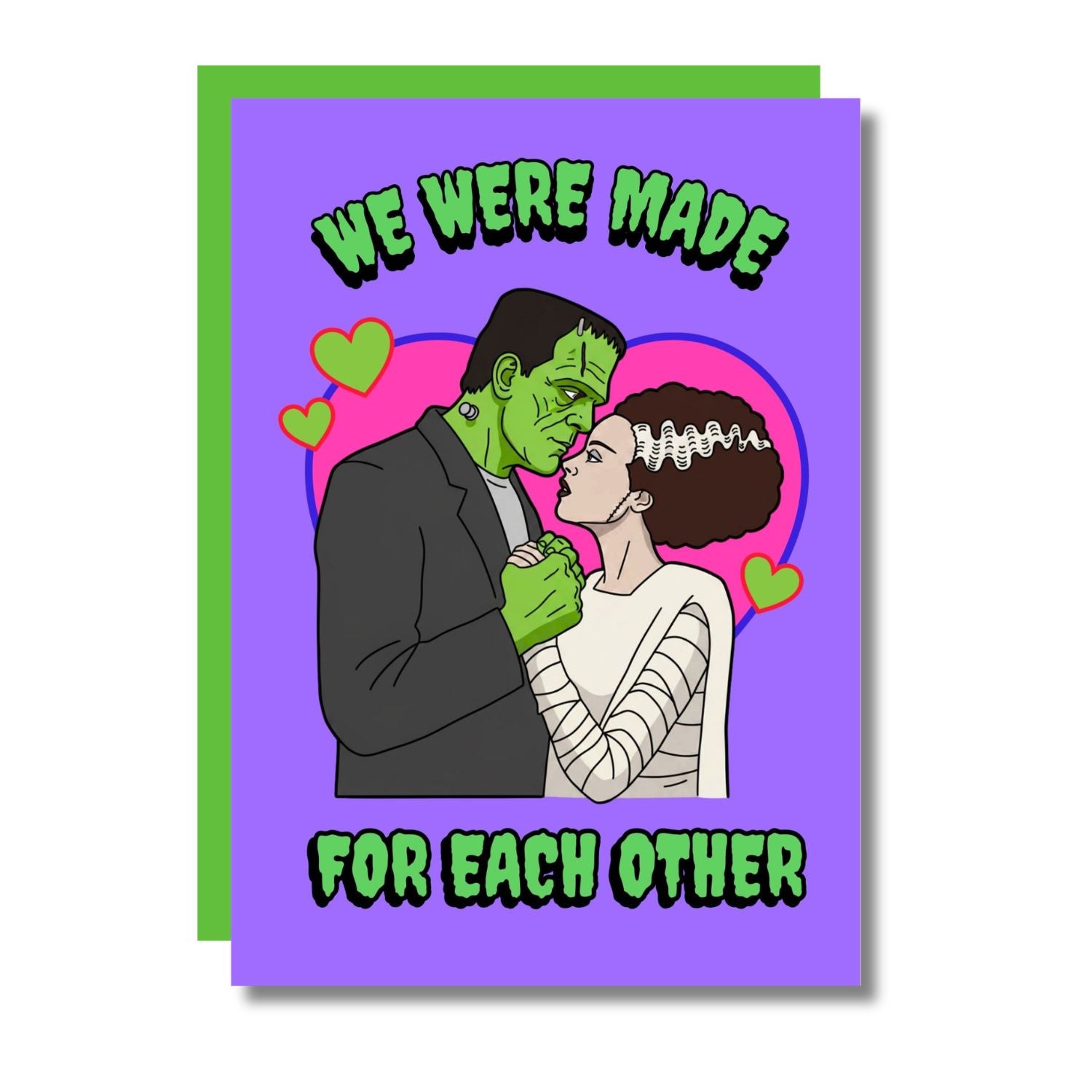 THE MADE FOR EACH OTHER! MONSTER LOVE <3 GREETING CARD  - VIA IAMINHATELOVE | Only €4 | NOW AVAILABLE TO SHOP at IAMINHATELOVE 