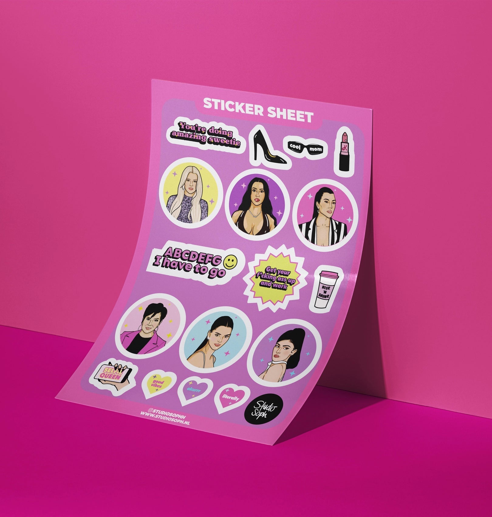 THE KEEPING UP WITH! STICKER SHEET  - VIA IAMINHATELOVE | Only €6 | NOW AVAILABLE TO SHOP at IAMINHATELOVE 