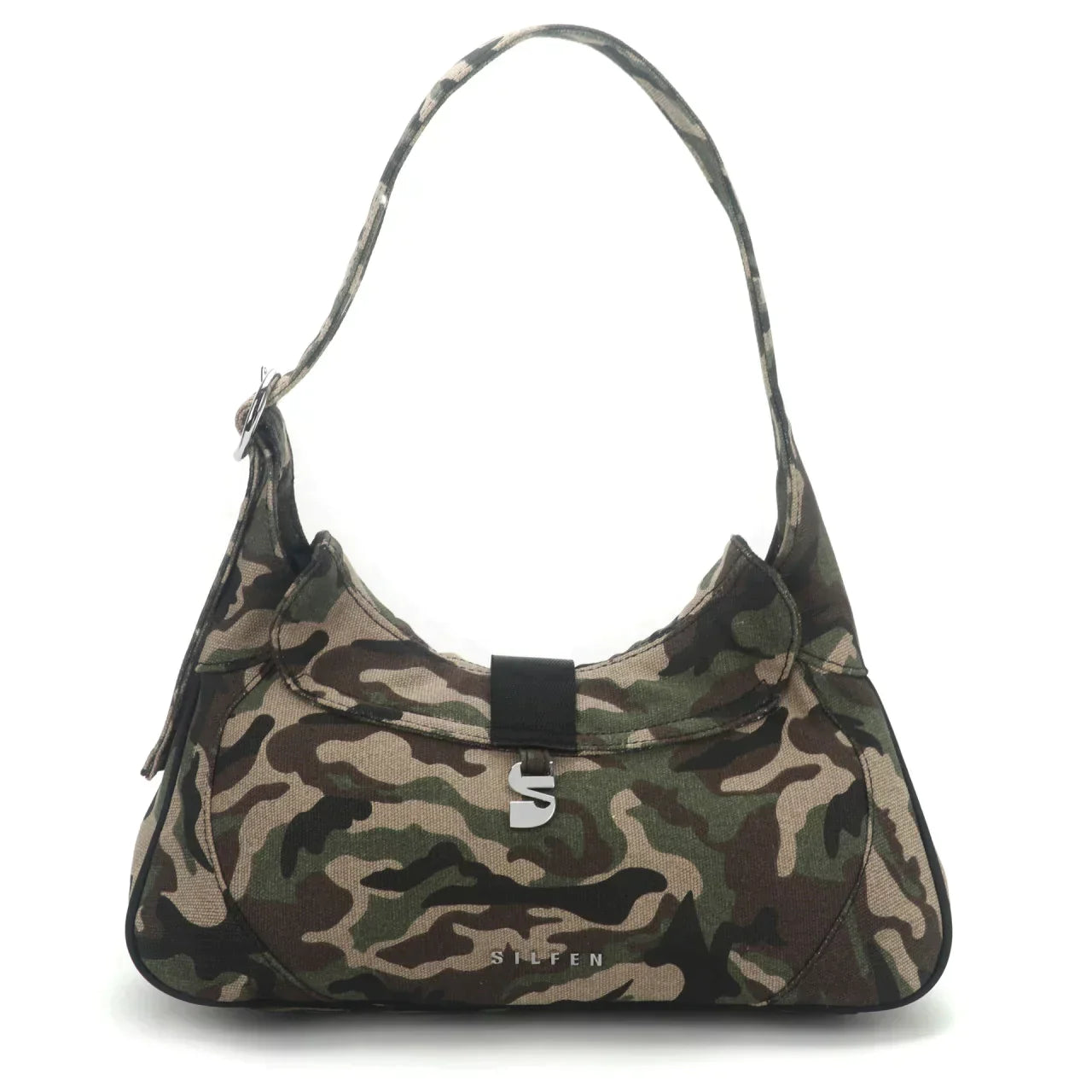 THE THEA SHOULDER BAG - CAMOUFLAGE GREEN  - VIA SILFEN | Only €72 | NOW AVAILABLE TO SHOP at IAMINHATELOVE