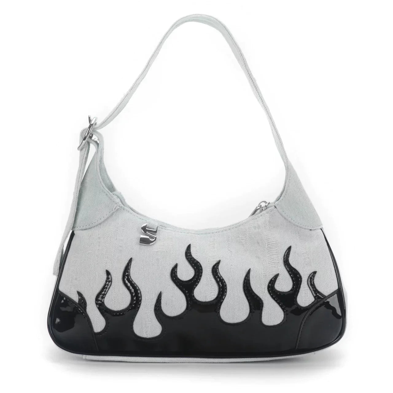 THORA SHOULDER BAG - DISTRESSED DENIM FLAME  - VIA SILFEN | Only €80 | NOW AVAILABLE TO SHOP at IAMINHATELOVE