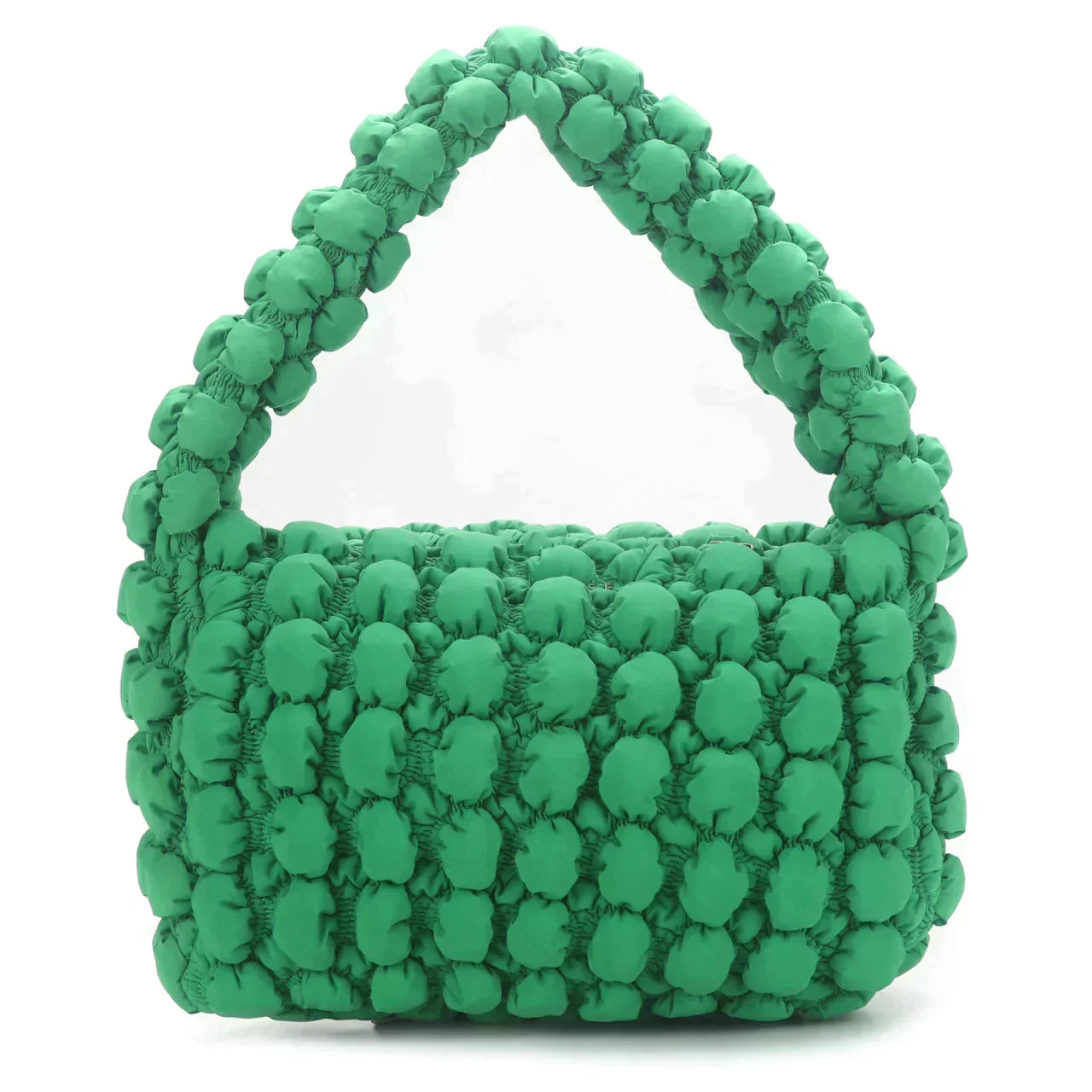 THE RECYCLED LEILA QUILTED SHOULDER BAG - GREEN  - VIA SILFEN | Only €72 | NOW AVAILABLE TO SHOP at IAMINHATELOVE
