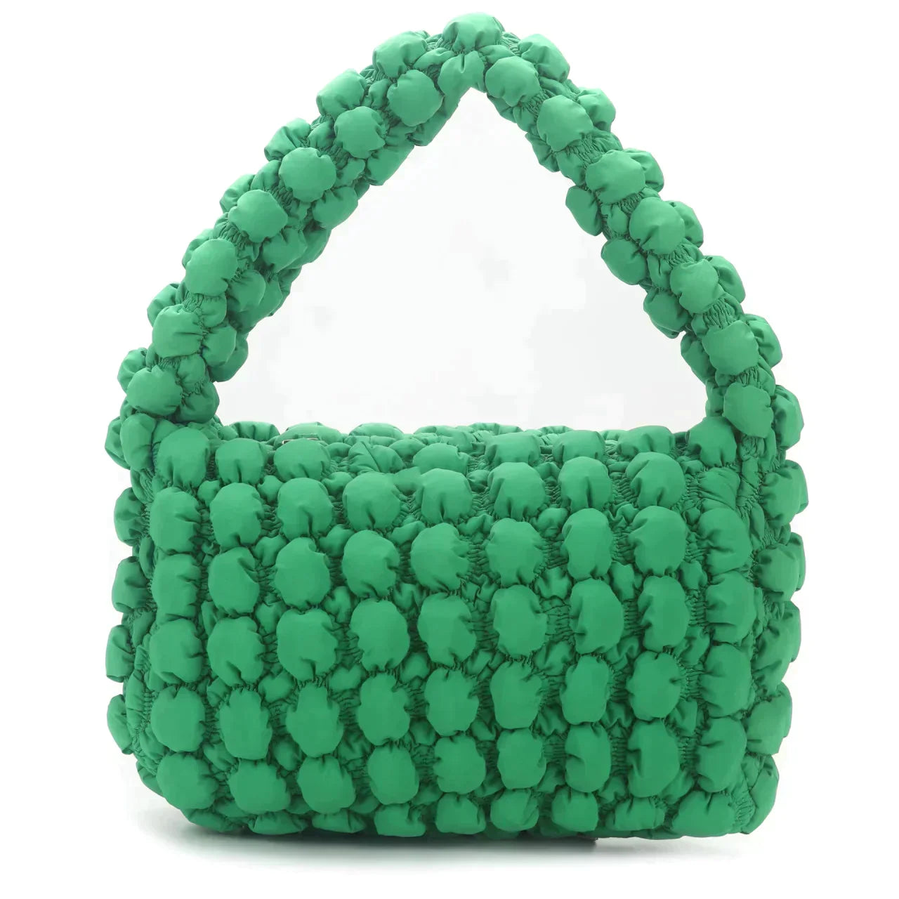 THE RECYCLED LEILA QUILTED SHOULDER BAG - GREEN  - VIA SILFEN | Only €72 | NOW AVAILABLE TO SHOP at IAMINHATELOVE
