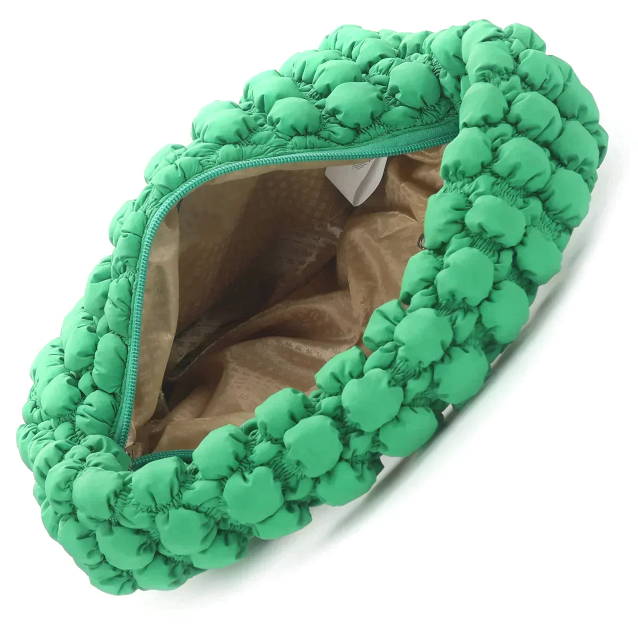 THE RECYCLED LEILA QUILTED SHOULDER BAG - GREEN  - VIA SILFEN | Only €72 | NOW AVAILABLE TO SHOP at IAMINHATELOVE
