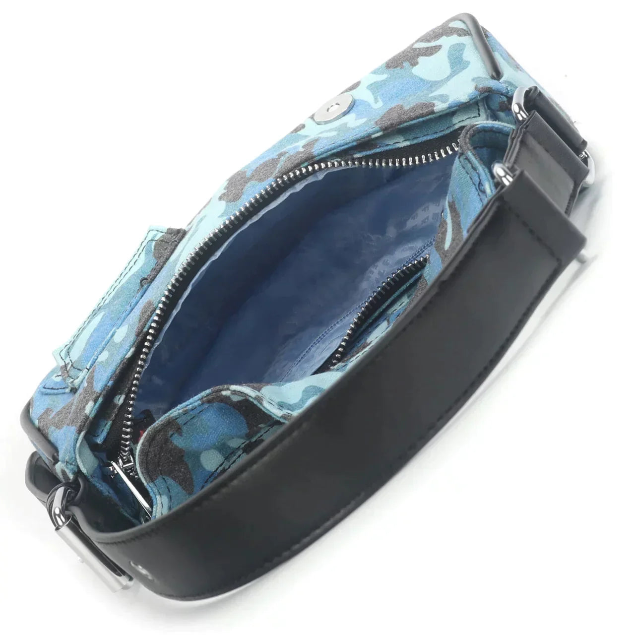 THE CLEO SHOULDER MINI BAG - CAMOUFLAGE BLUE  - VIA SILFEN | Only €63 | NOW AVAILABLE TO SHOP at IAMINHATELOVE