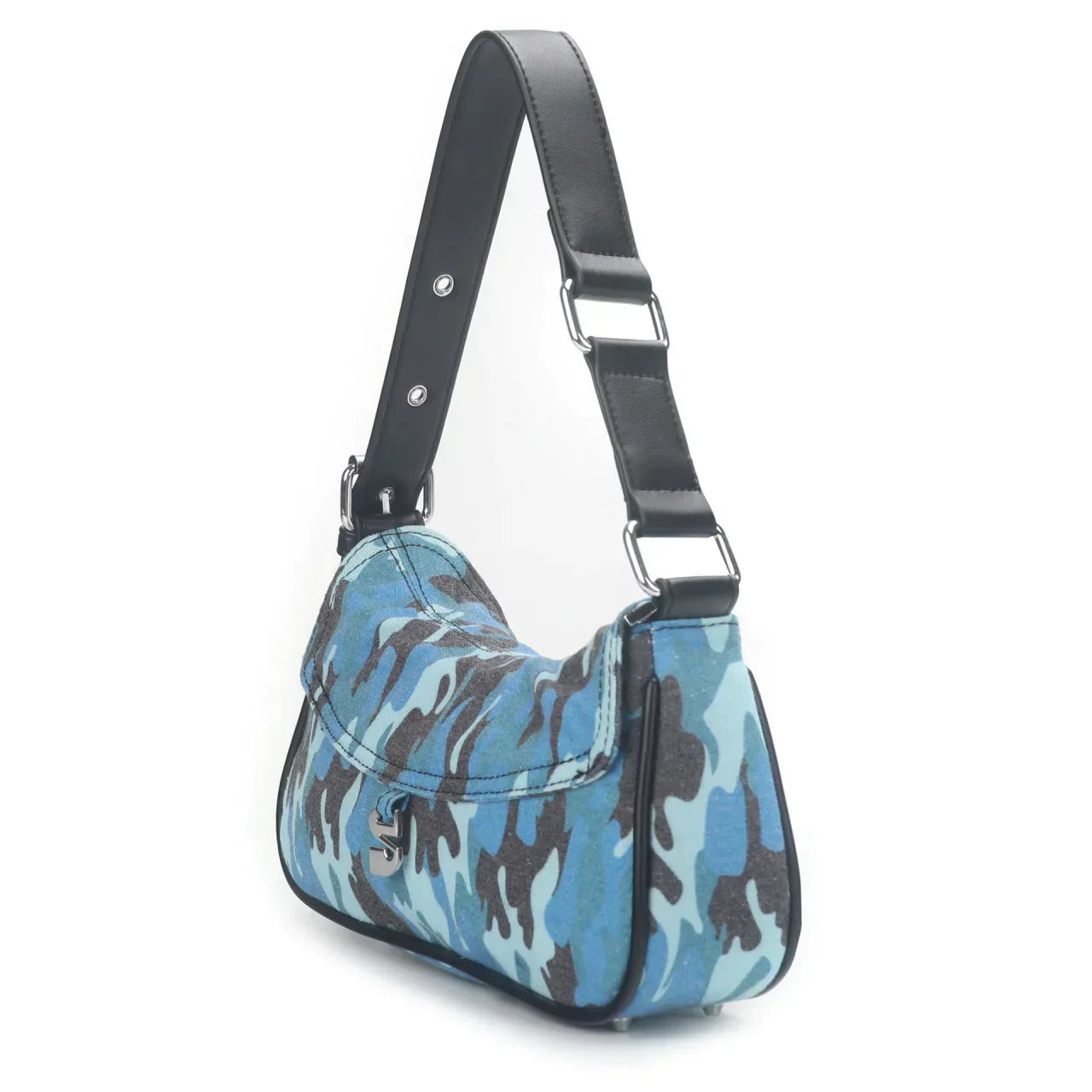 THE CLEO SHOULDER MINI BAG - CAMOUFLAGE BLUE  - VIA SILFEN | Only €63 | NOW AVAILABLE TO SHOP at IAMINHATELOVE