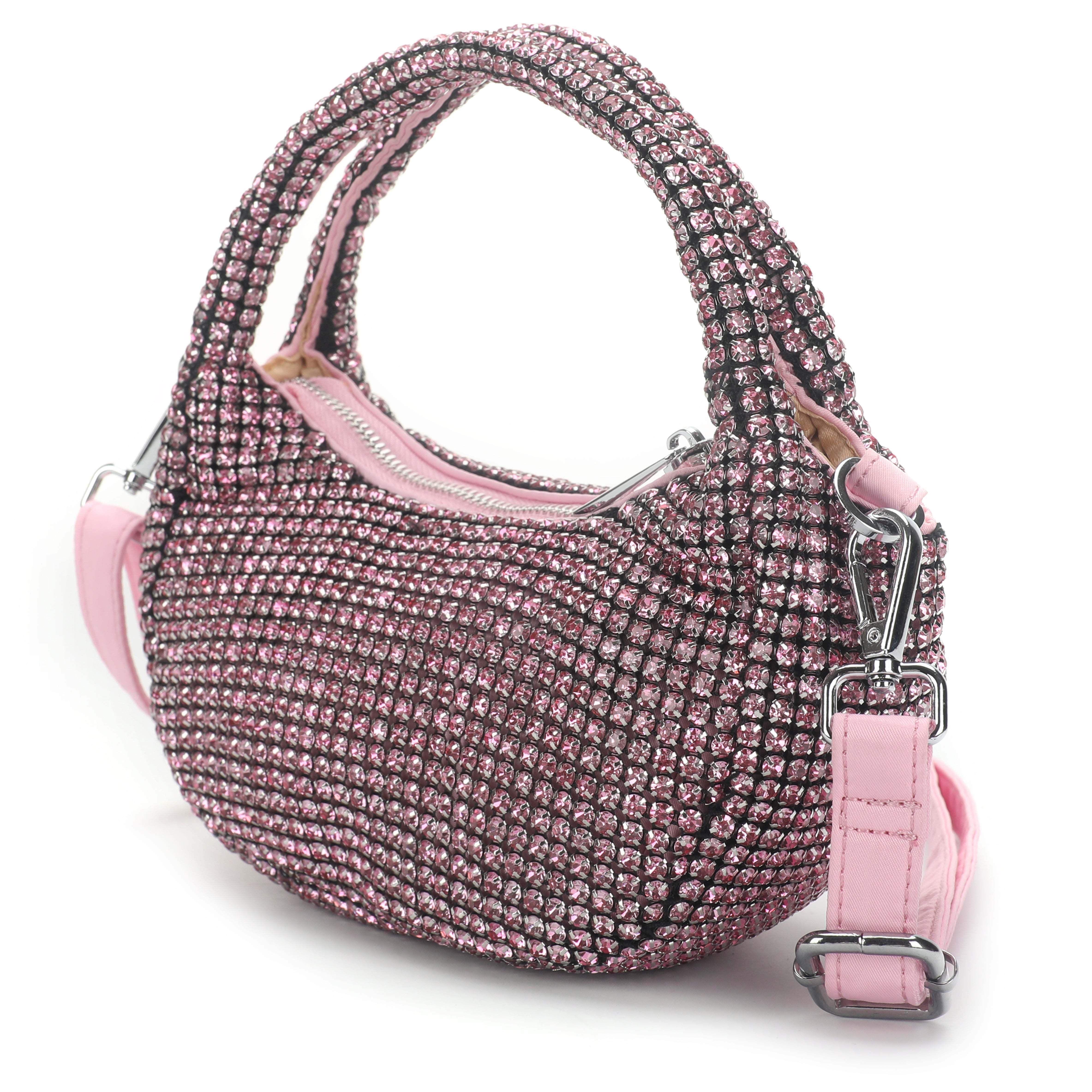 THE MINI MONA PARTY HANDBAG - SPARKLY PINK  - VIA SILFEN | Only €72 | NOW AVAILABLE TO SHOP at IAMINHATELOVE