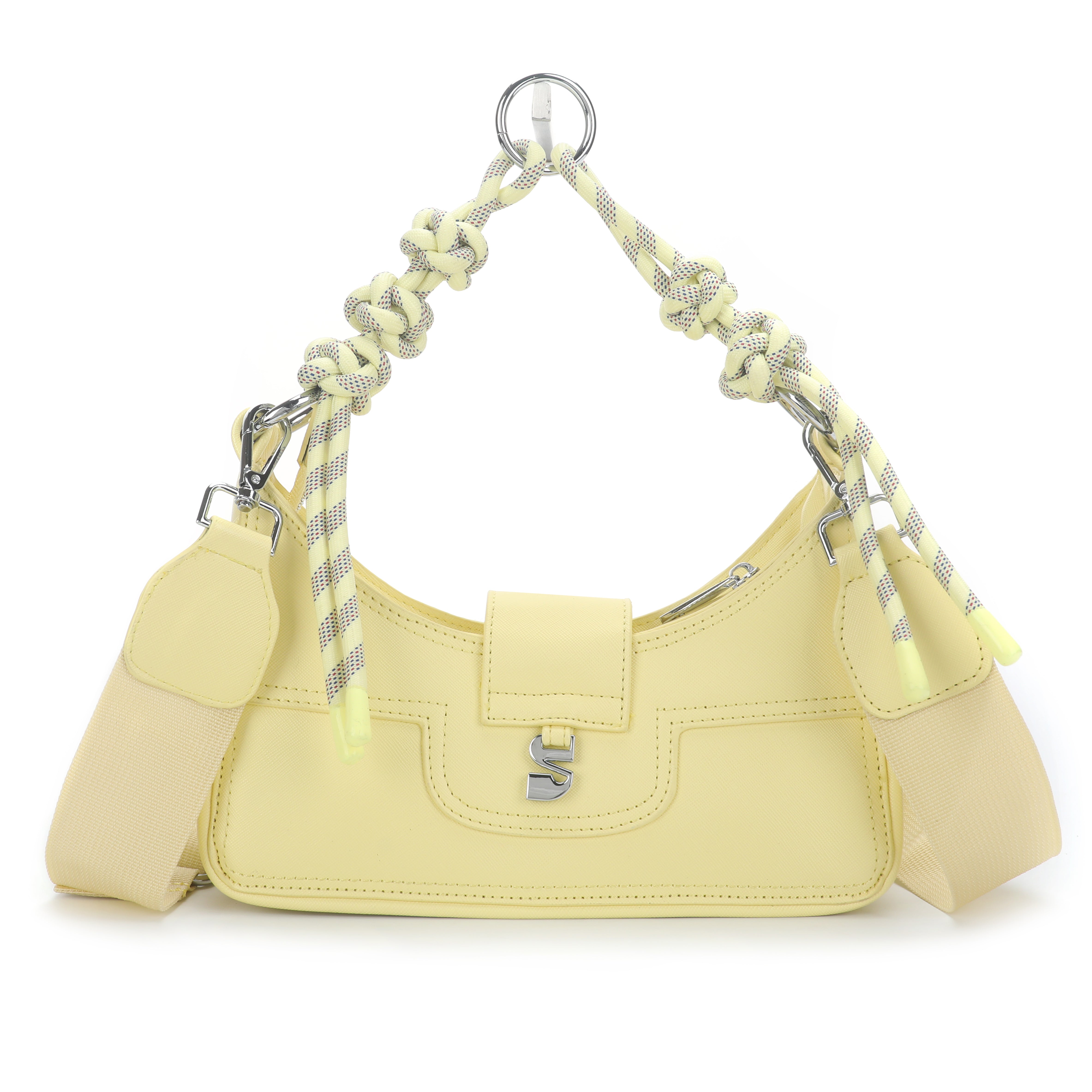 THE RECYCLED ALBA SHOULDER BAG - LIGHT YELLOW  - VIA SILFEN STUDIO | Only €79.99 | NOW AVAILABLE TO SHOP at IAMINHATELOVE
