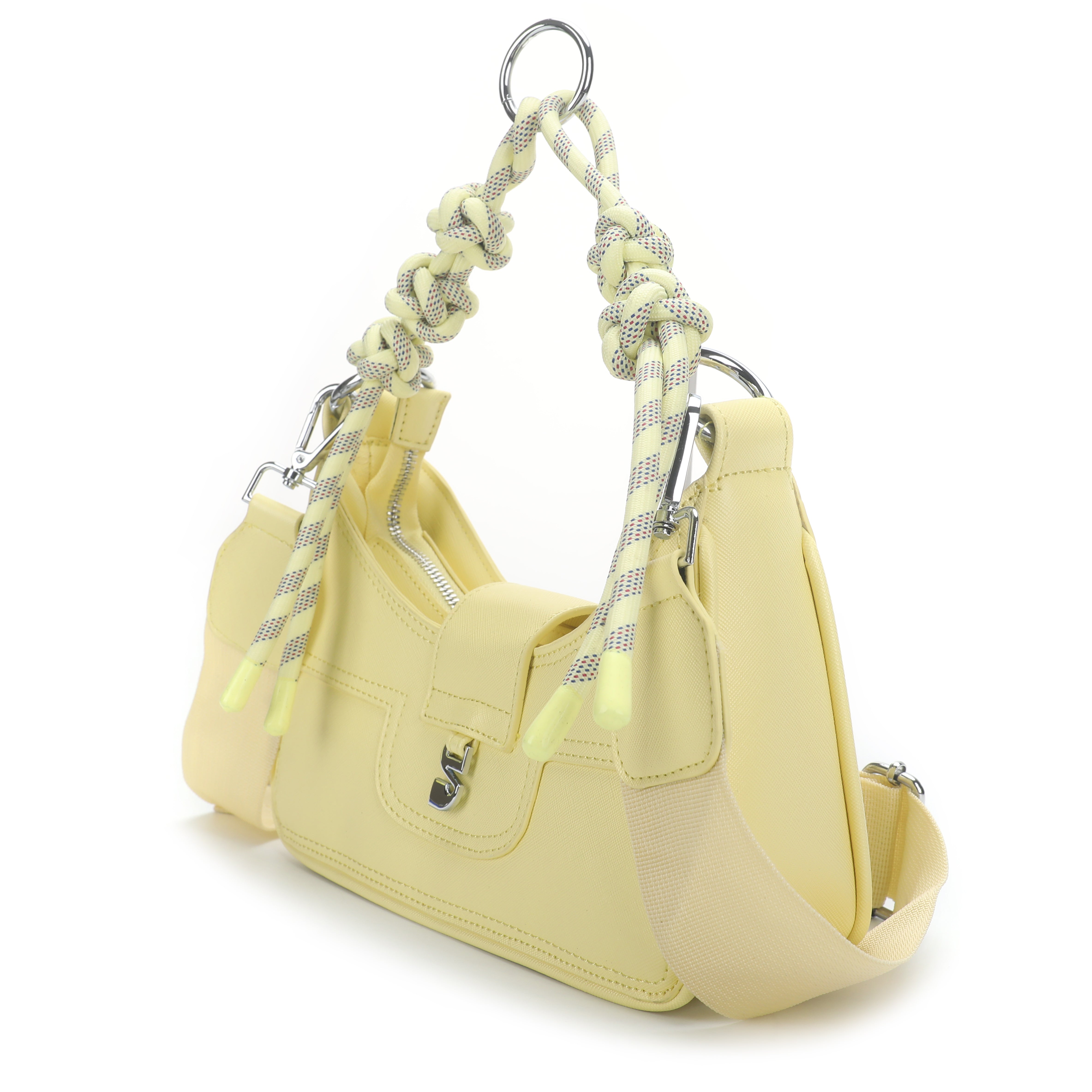 THE RECYCLED ALBA SHOULDER BAG - LIGHT YELLOW  - VIA SILFEN STUDIO | Only €79.99 | NOW AVAILABLE TO SHOP at IAMINHATELOVE