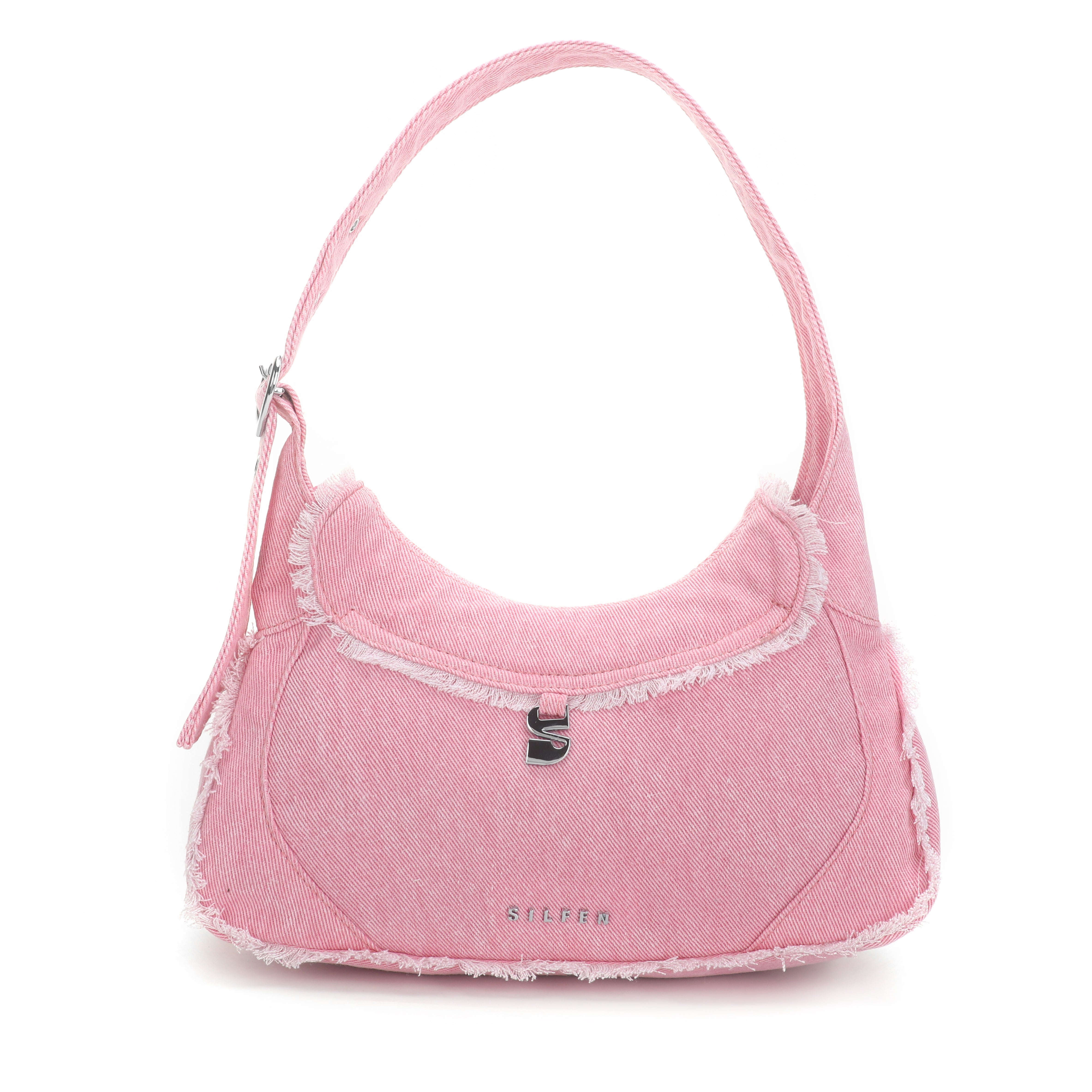 THE RECYCLED THEA SHOULDER BAG - PINK DENIM  - VIA SILFEN | Only €69 | NOW AVAILABLE TO SHOP at IAMINHATELOVE