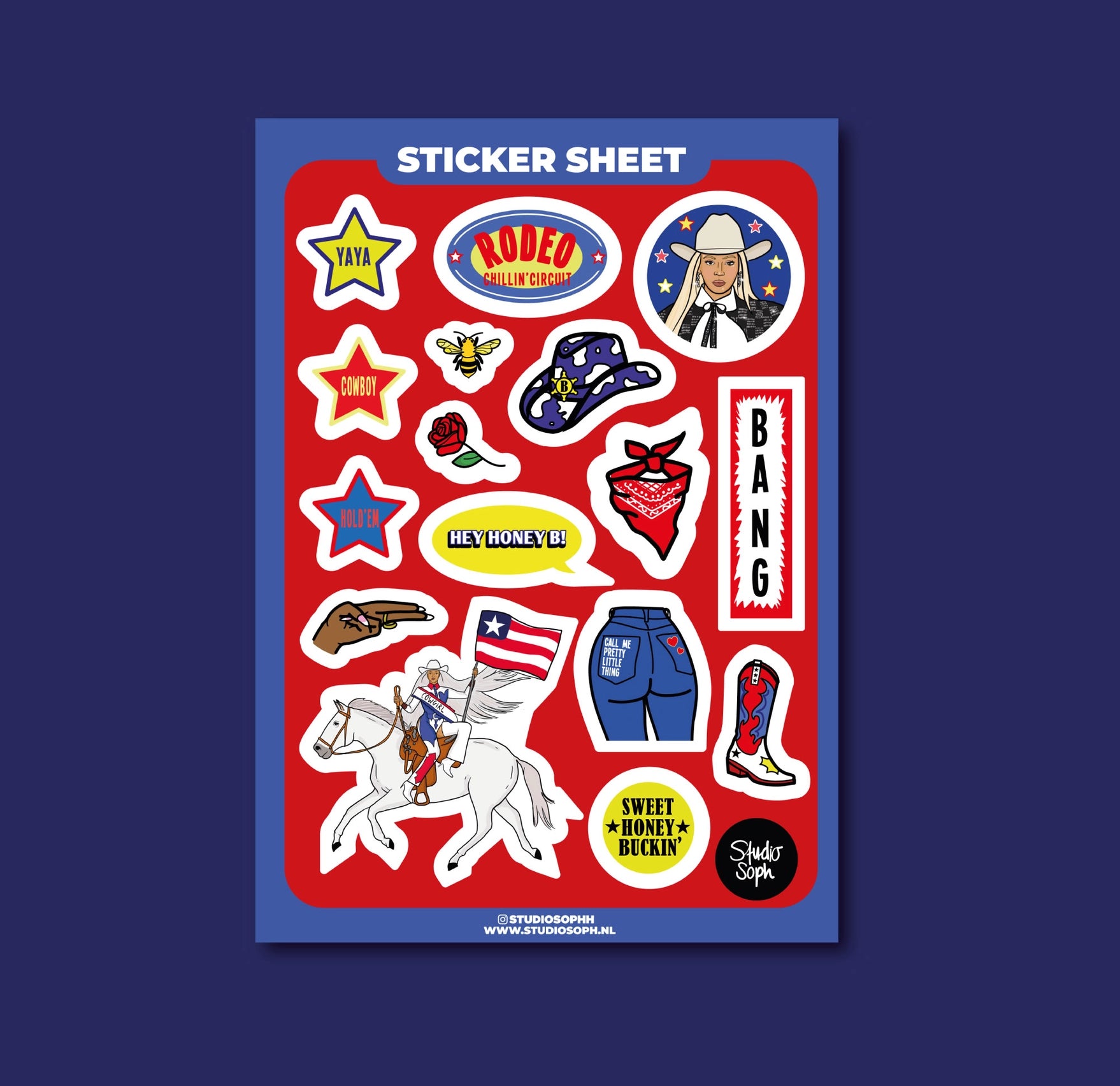 THE COWBOY C! STICKER SHEET  - VIA IAMINHATELOVE | Only €6 | NOW AVAILABLE TO SHOP at IAMINHATELOVE 