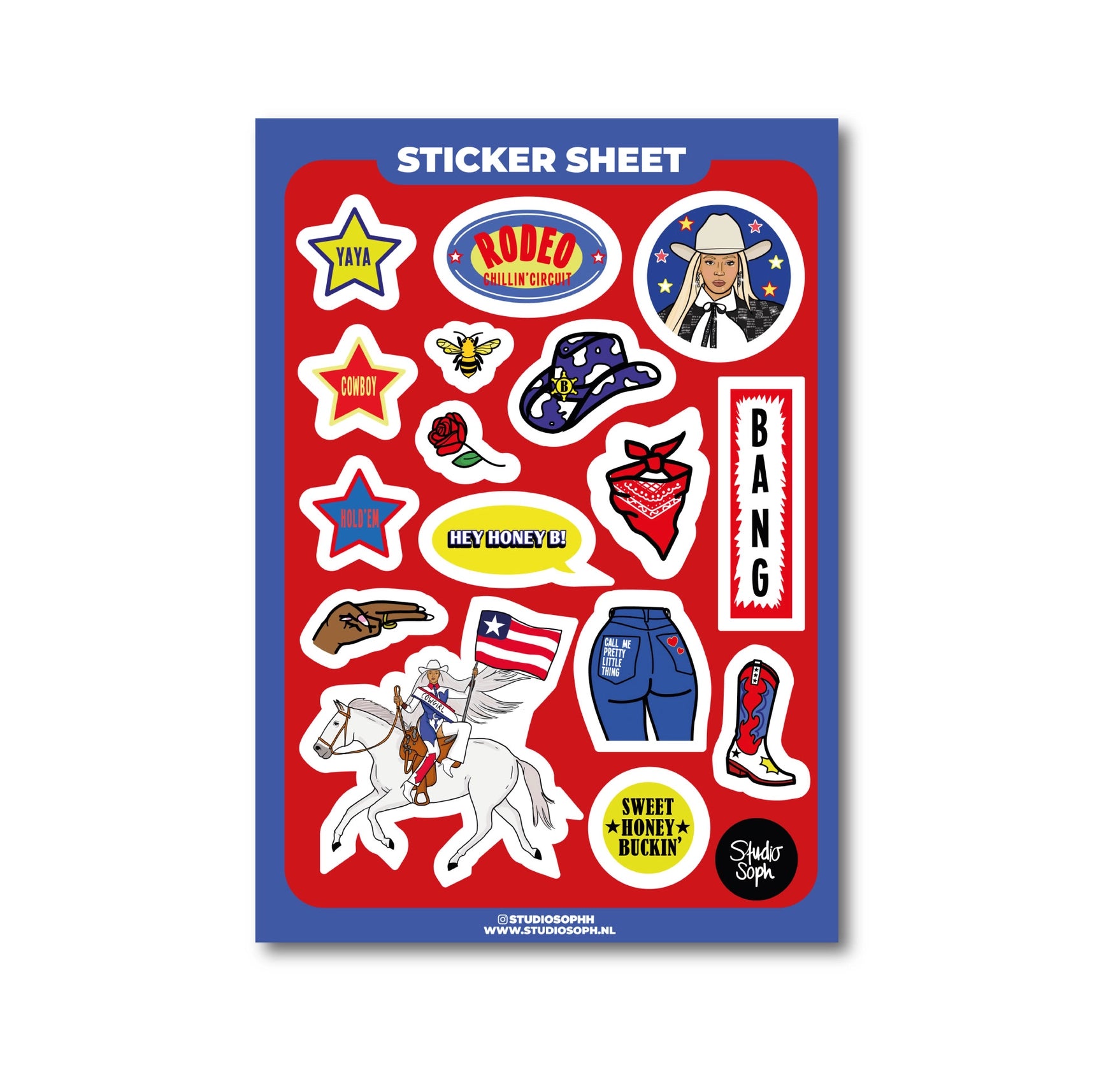 THE COWBOY C! STICKER SHEET  - VIA IAMINHATELOVE | Only €6 | NOW AVAILABLE TO SHOP at IAMINHATELOVE 