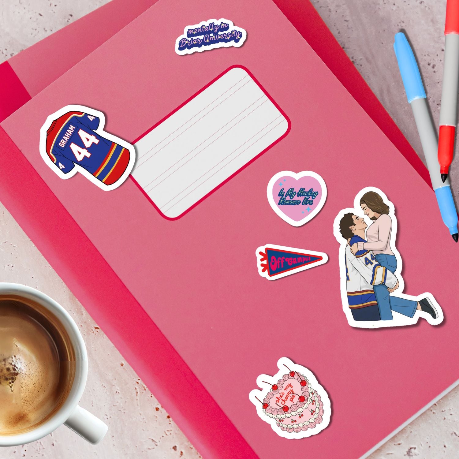 THE SWEET CHERRY PIE! HOCKEY ROMANCE  STICKER SHEET  - VIA IAMINHATELOVE | Only €6 | NOW AVAILABLE TO SHOP at IAMINHATELOVE 