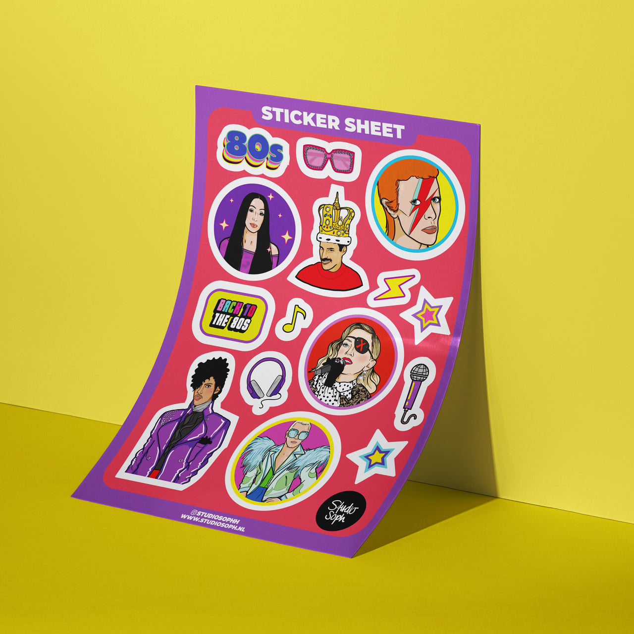 THE 80'S ICONS STICKER SHEET  - VIA IAMINHATELOVE | Only €6 | NOW AVAILABLE TO SHOP at IAMINHATELOVE 