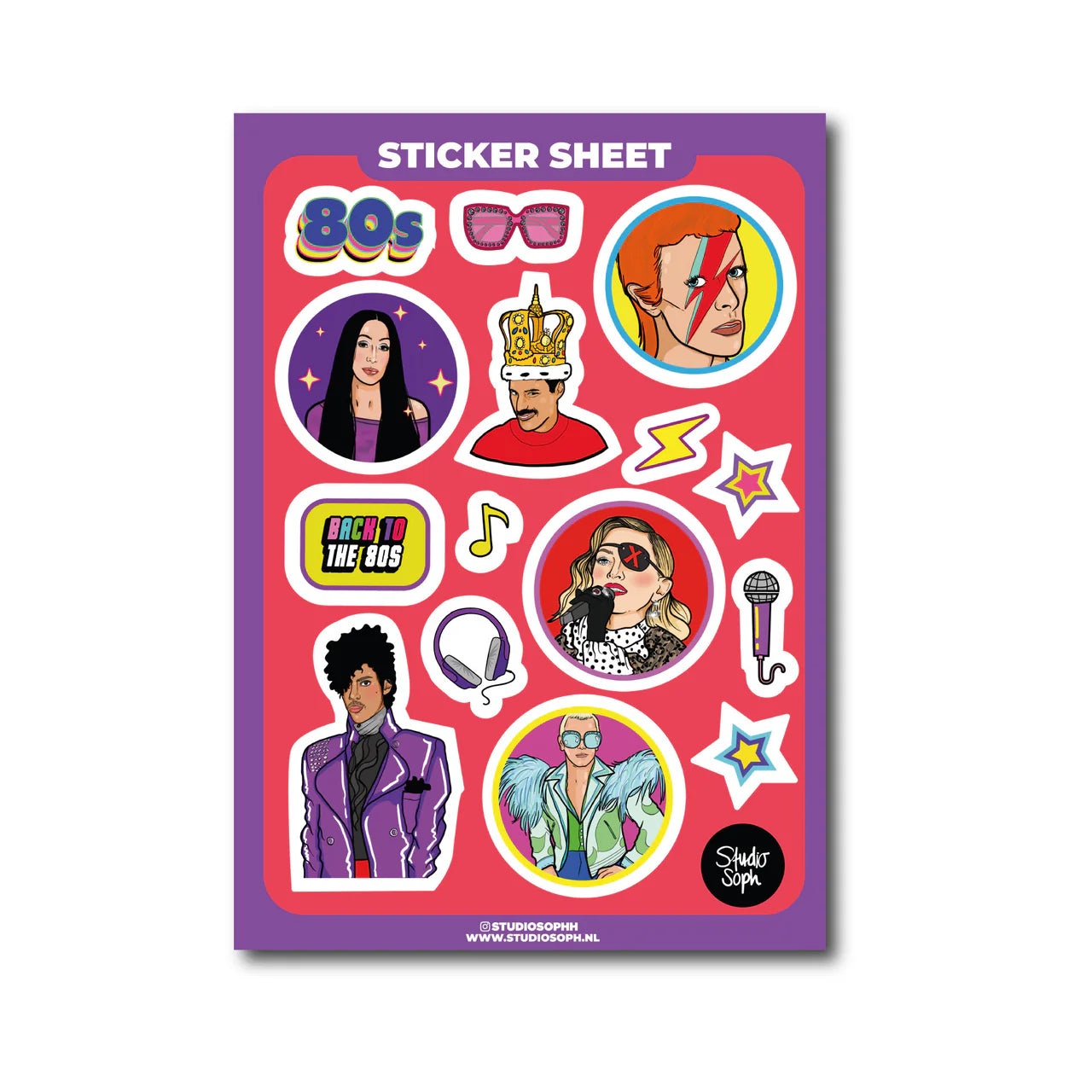THE 80'S ICONS STICKER SHEET  - VIA IAMINHATELOVE | Only €6 | NOW AVAILABLE TO SHOP at IAMINHATELOVE 