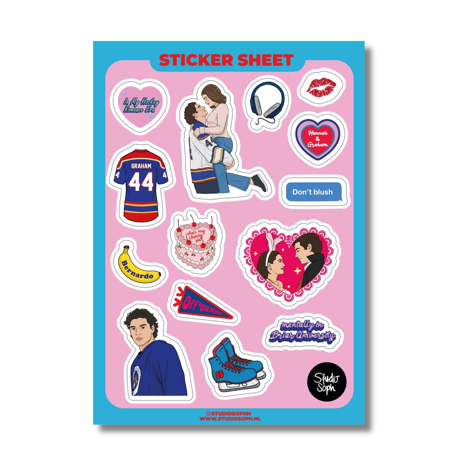 THE SWEET CHERRY PIE! HOCKEY ROMANCE  STICKER SHEET  - VIA IAMINHATELOVE | Only €6 | NOW AVAILABLE TO SHOP at IAMINHATELOVE 