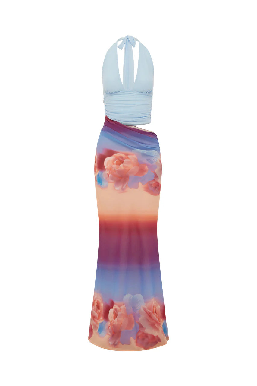 THE NOVA CUT OUT MAXI DRESS IN SUBTLE PASTEL  - VIA CURATED BY | Only €87 | NOW AVAILABLE TO SHOP at IAMINHATELOVE 
