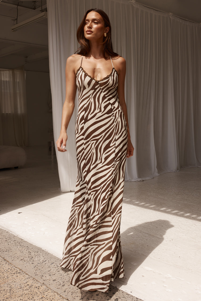 THE SERAFINA ZEBRA MAXI DRESS  - VIA CURATED BY | Only €87 | NOW AVAILABLE TO SHOP at IAMINHATELOVE 