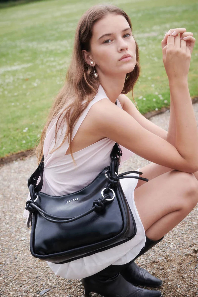 THE UMA SHOULDER BAG - BLACK  - VIA SILFEN STUDIO | Only €79 | NOW AVAILABLE TO SHOP at IAMINHATELOVE 