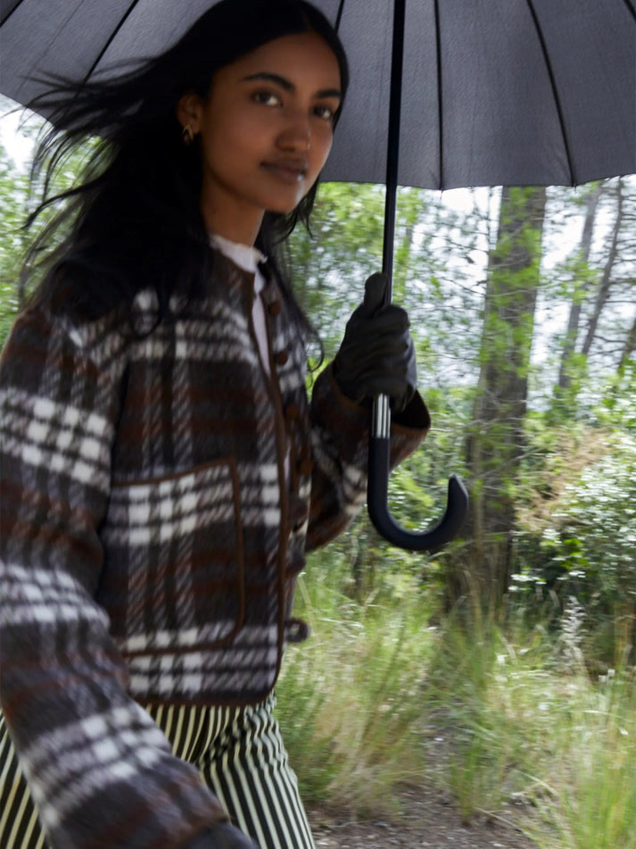 THE BAREFOOT PLAID BROWN JACKET  - VIA CARMEN SAYS | Only €93 | NOW AVAILABLE TO SHOP at IAMINHATELOVE 