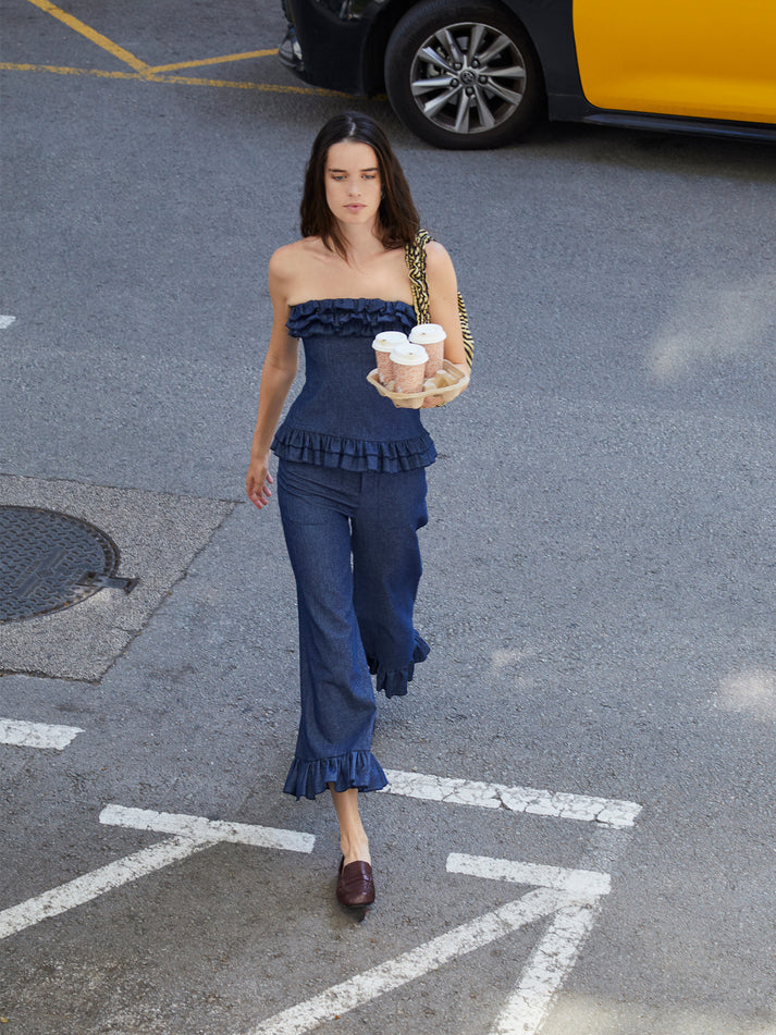 THE NOCTIS BLUE DENIM TOP  - VIA CARMEN SAYS | Only €78 | NOW AVAILABLE TO SHOP at IAMINHATELOVE 