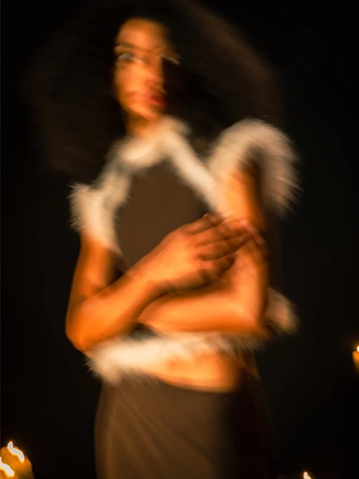 THE BROWN BALANCE FEATHER TOP  - VIA CARMEN SAYS | Only €78 | NOW AVAILABLE TO SHOP at IAMINHATELOVE 