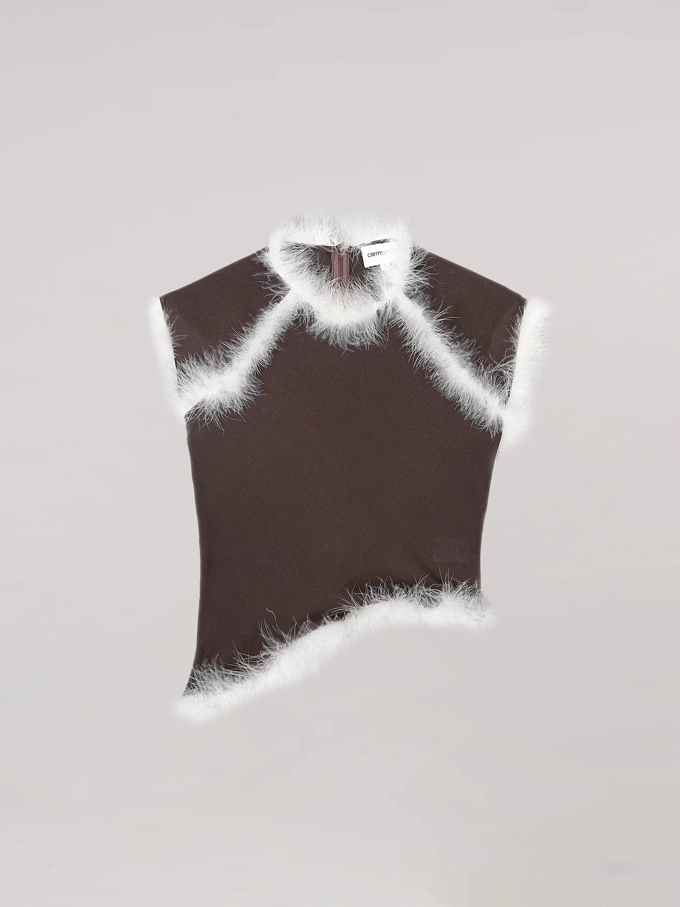 THE BROWN BALANCE FEATHER TOP  - VIA CARMEN SAYS | Only €78 | NOW AVAILABLE TO SHOP at IAMINHATELOVE 