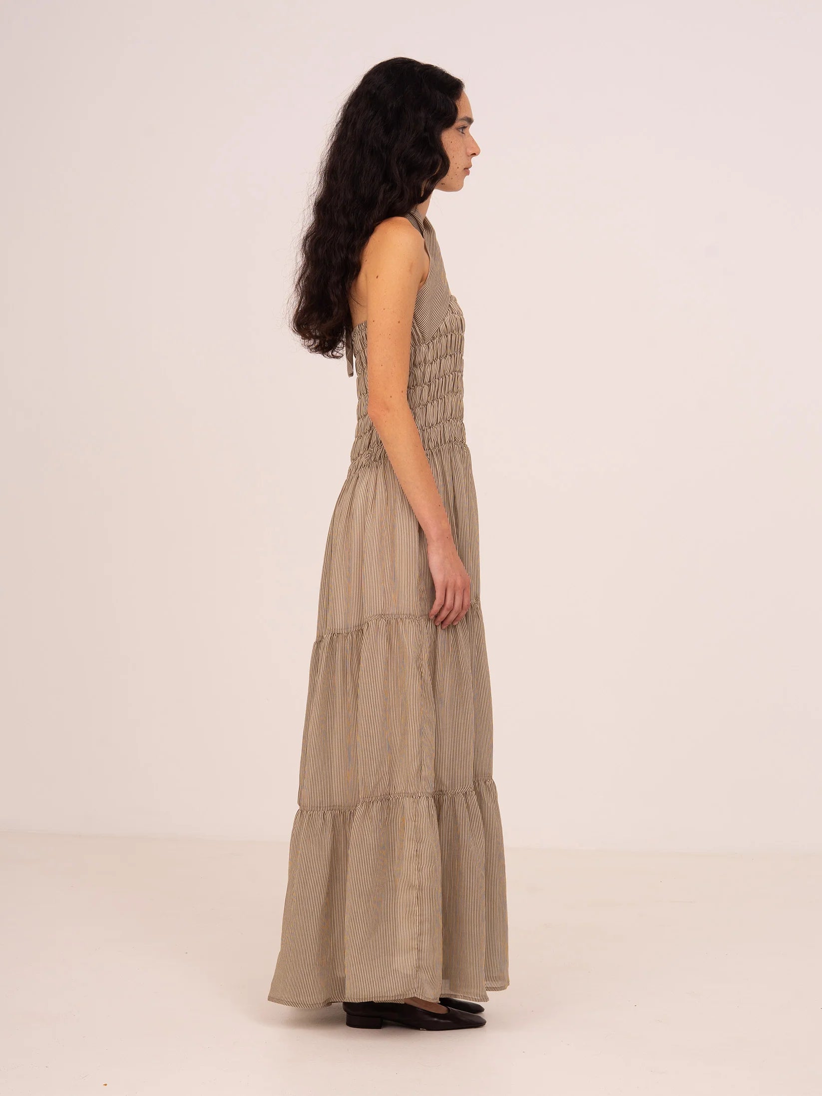 THE STRIPED GRACE BROWN MAXI DRESS  - VIA CARMEN SAYS | Only €108 | NOW AVAILABLE TO SHOP at IAMINHATELOVE 