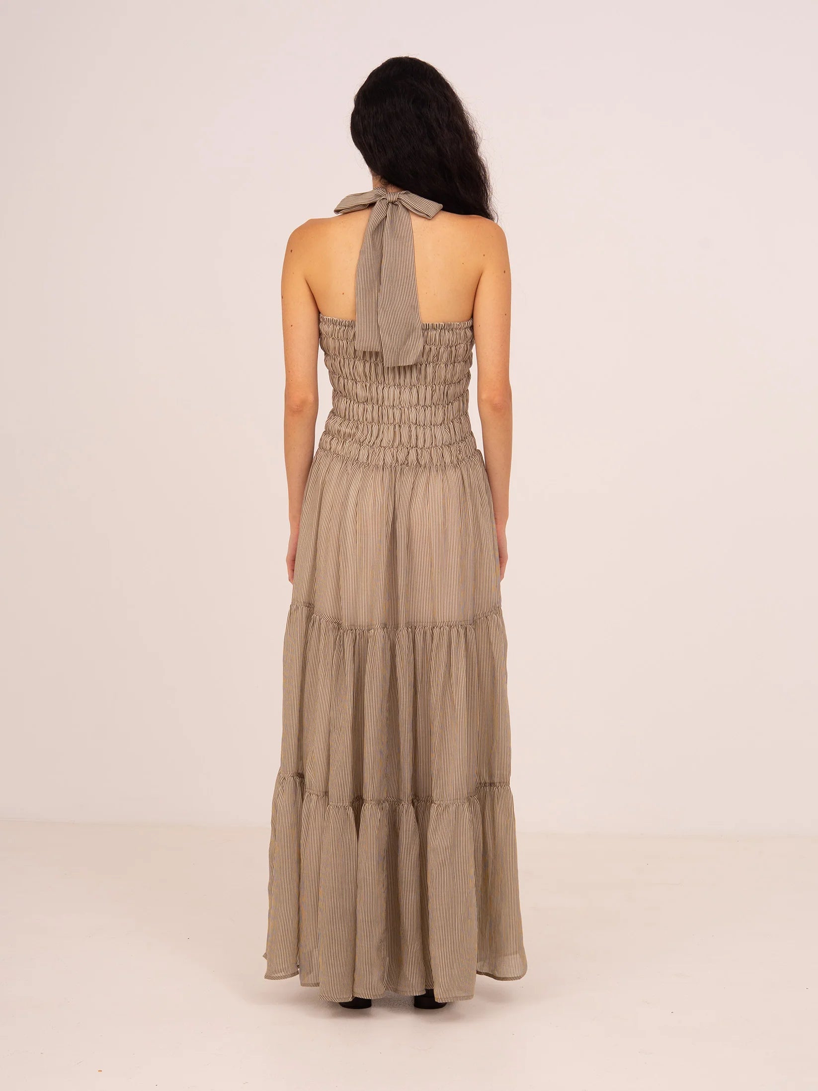 THE STRIPED GRACE BROWN MAXI DRESS  - VIA CARMEN SAYS | Only €108 | NOW AVAILABLE TO SHOP at IAMINHATELOVE 