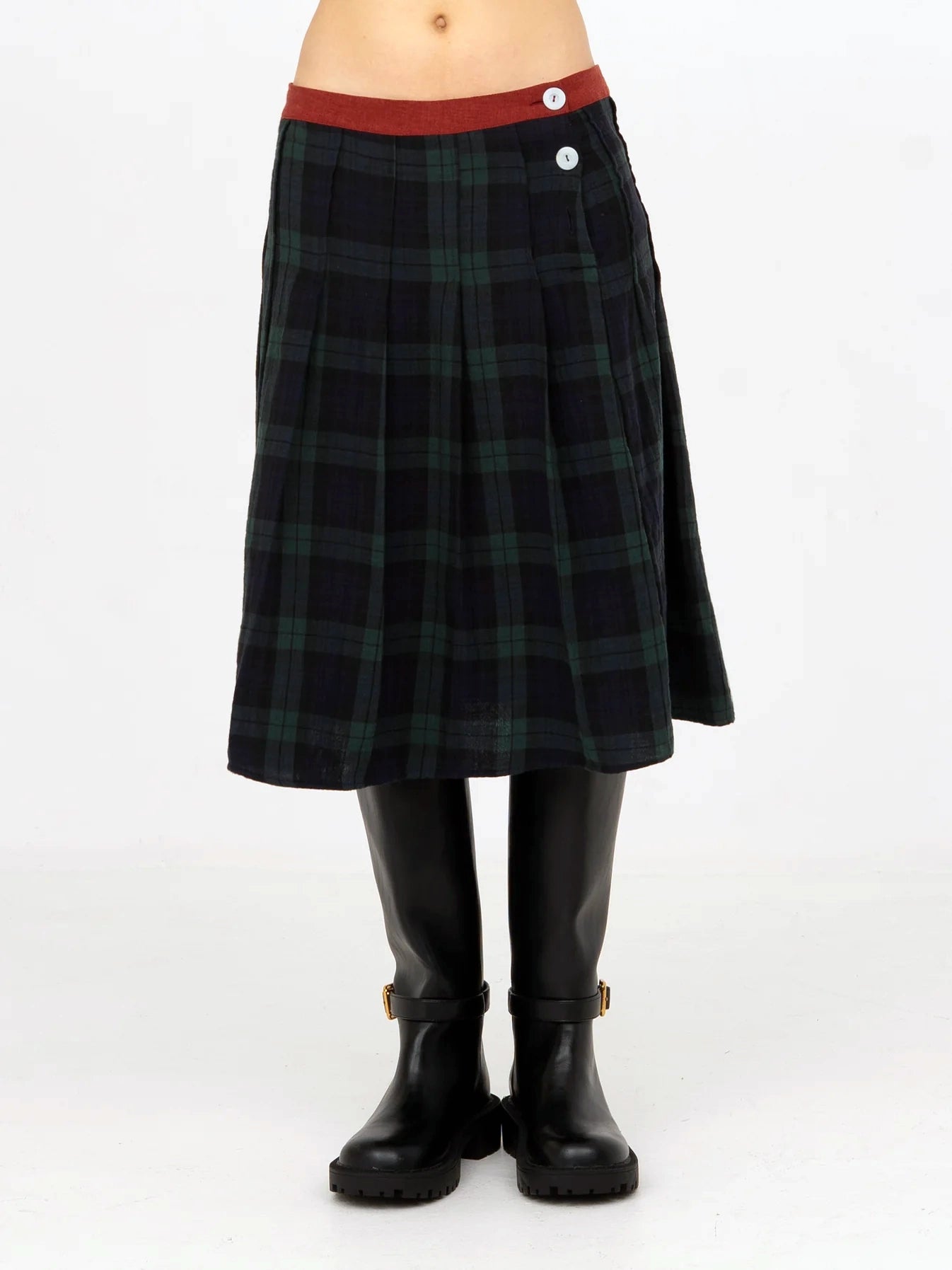 THE EVERMORE PLAID BLUE AND RED PLEATED SKIRT  - VIA CARMEN SAYS | Only €86 | NOW AVAILABLE TO SHOP at IAMINHATELOVE 