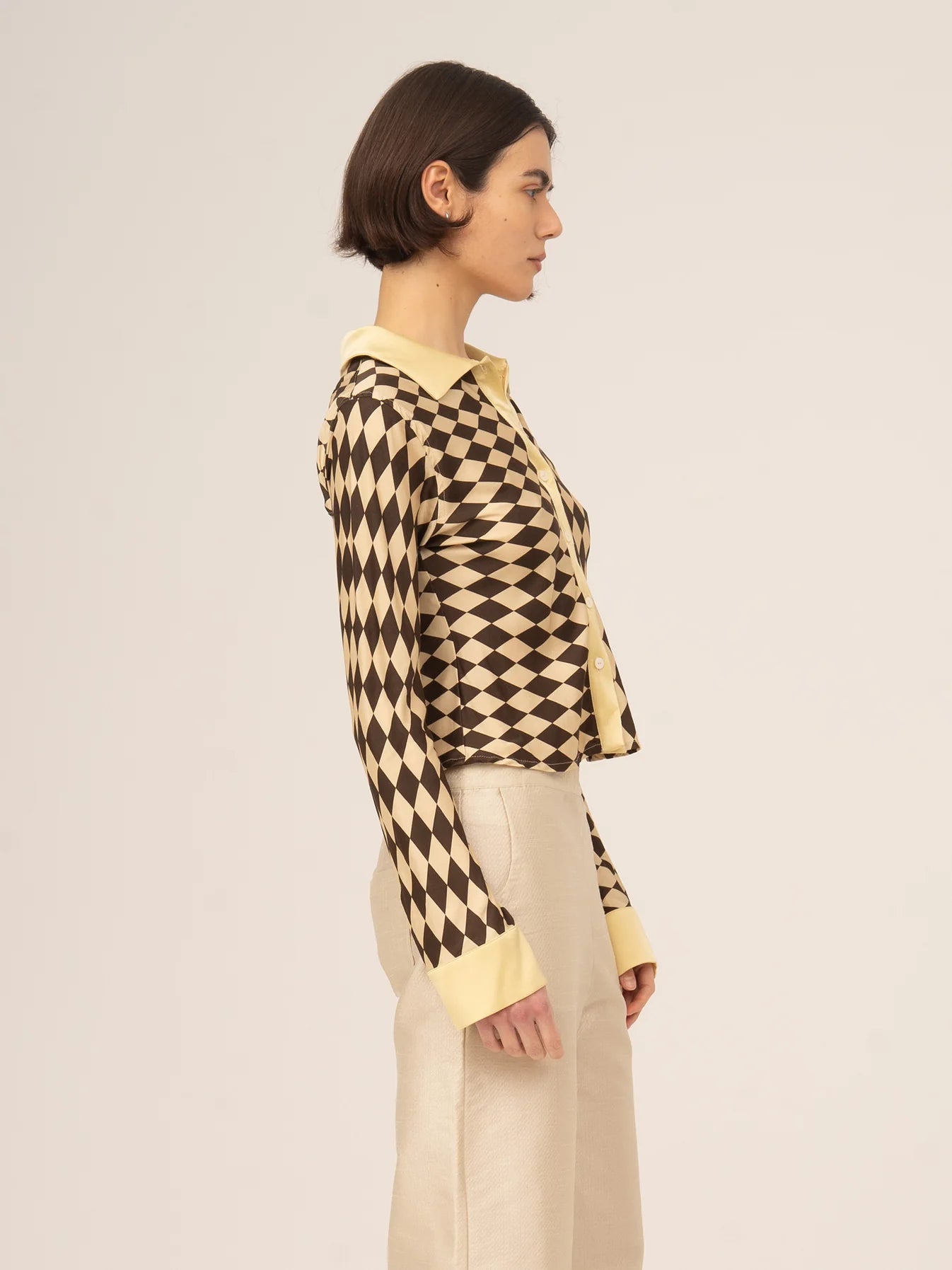 THE NOËL DIAMOND PRINT BROWN TOP  - VIA CARMEN SAYS | Only €73 | NOW AVAILABLE TO SHOP at IAMINHATELOVE 