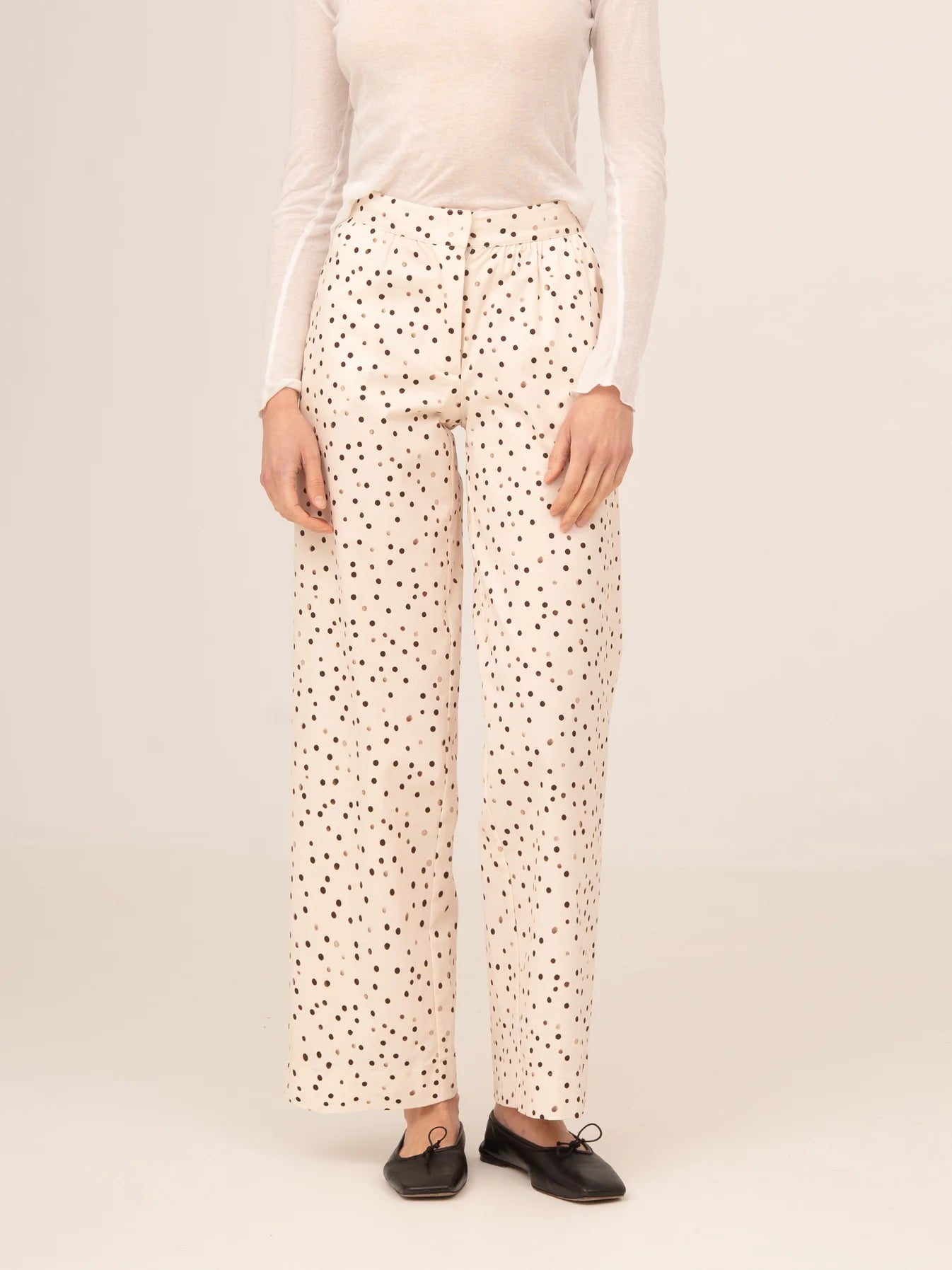 THE CREAM POLKA DOT FUJI PANTS  - VIA CARMEN SAYS | Only €73 | NOW AVAILABLE TO SHOP at IAMINHATELOVE 