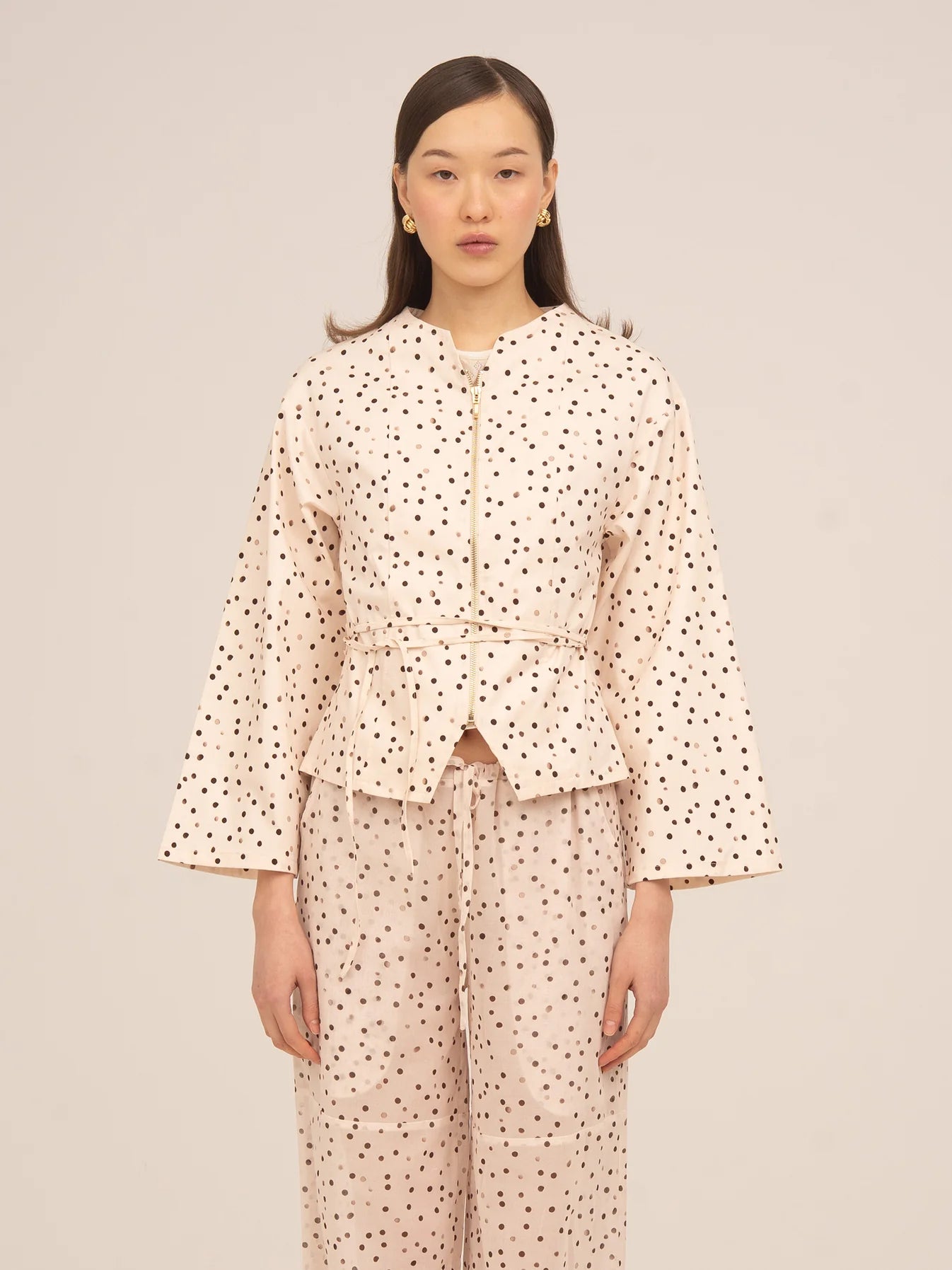 THE CREAM POLKA DOT FUJI JACKET  - VIA CARMEN SAYS | Only €84 | NOW AVAILABLE TO SHOP at IAMINHATELOVE 