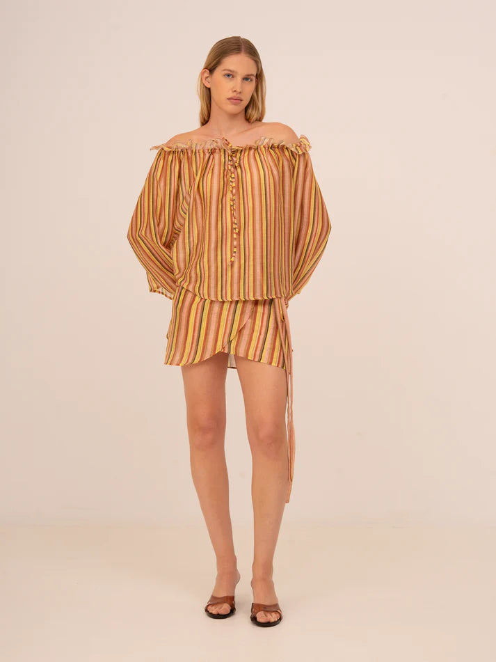 THE ZEST STRIPED MINI SCARF WRAP SKIRT  - VIA CARMEN SAYS | Only €49 | NOW AVAILABLE TO SHOP at IAMINHATELOVE 