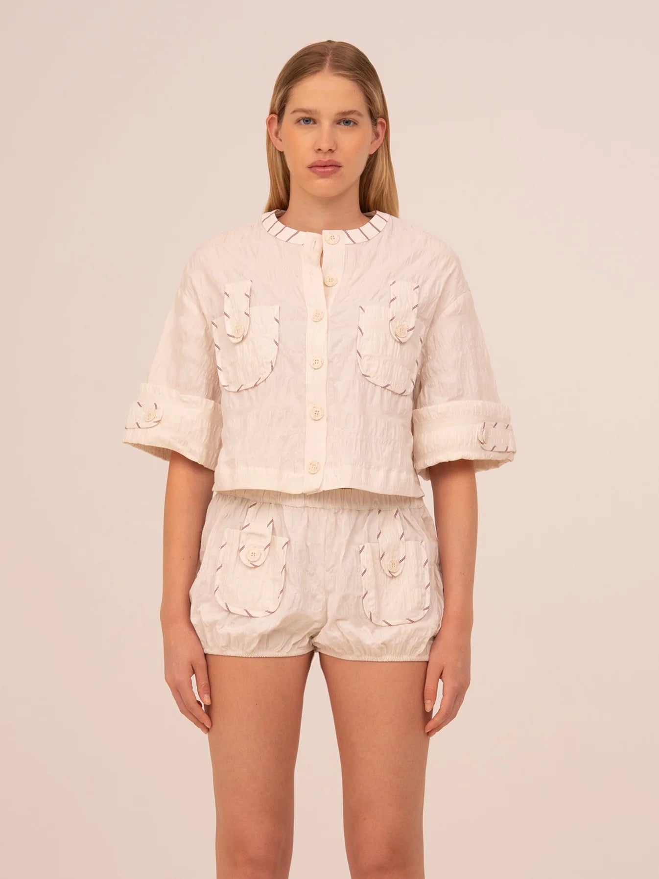 THE DUNE WHITE CROPPED SHIRT  - VIA CARMEN SAYS | Only €76 | NOW AVAILABLE TO SHOP at IAMINHATELOVE 