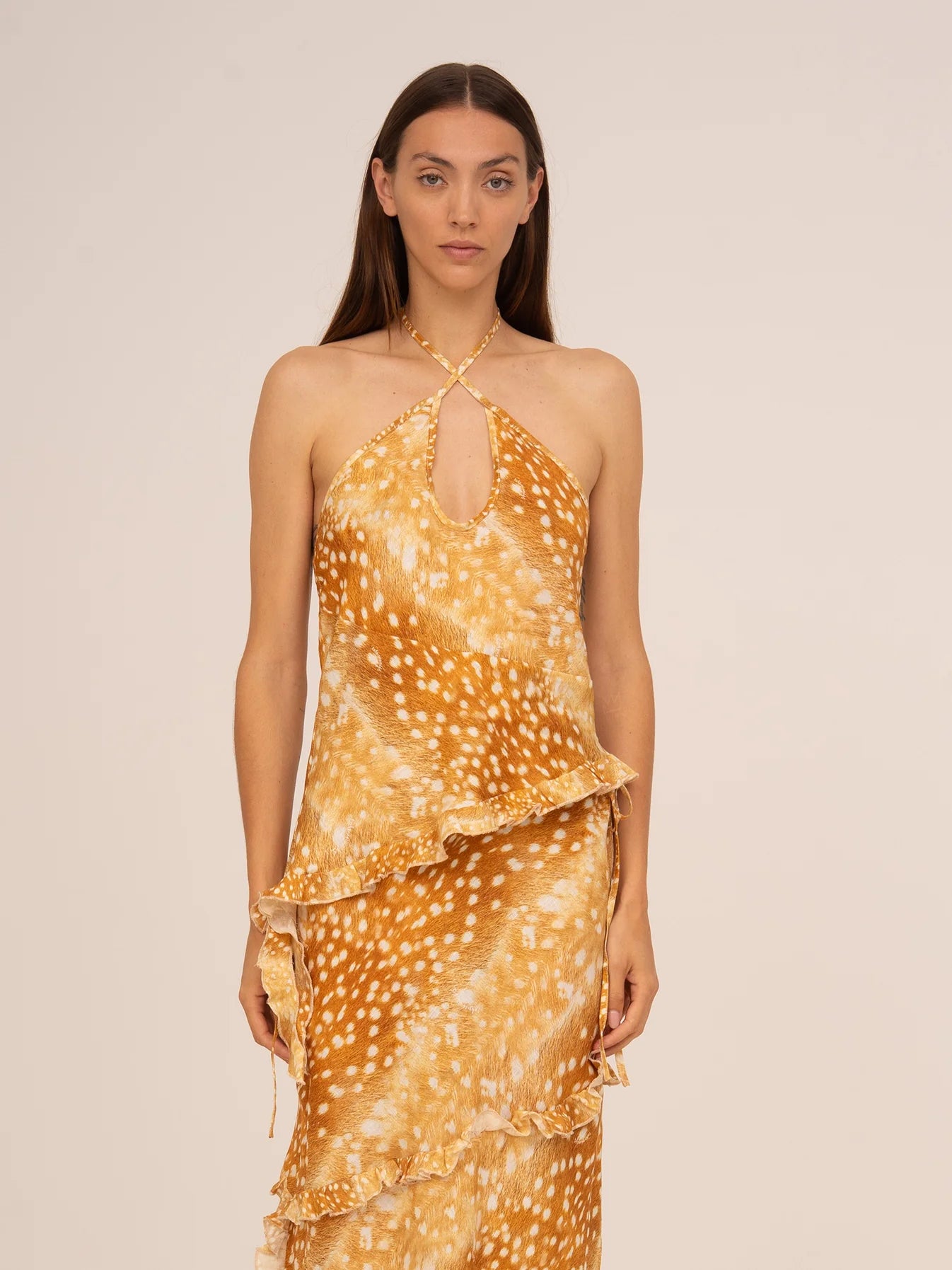 THE WILD ECSTASY ANIMAL PRINT TOP IN DEER  - VIA CARMEN SAYS | Only €79 | NOW AVAILABLE TO SHOP at IAMINHATELOVE 