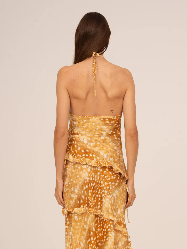 THE WILD ECSTASY ANIMAL PRINT TOP IN DEER  - VIA CARMEN SAYS | Only €79 | NOW AVAILABLE TO SHOP at IAMINHATELOVE 